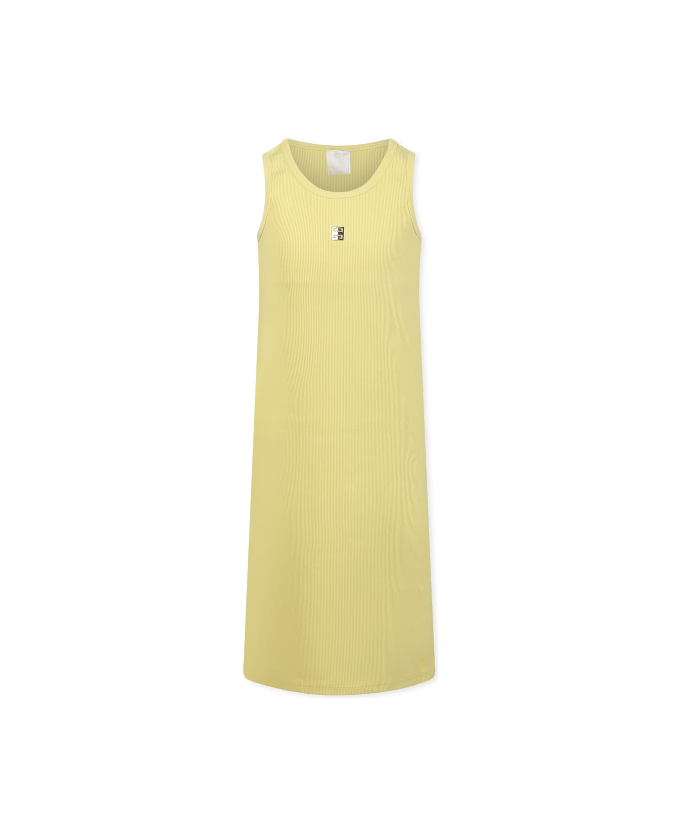 Givenchy Yellow Dress For Girl With Logo - Yellow