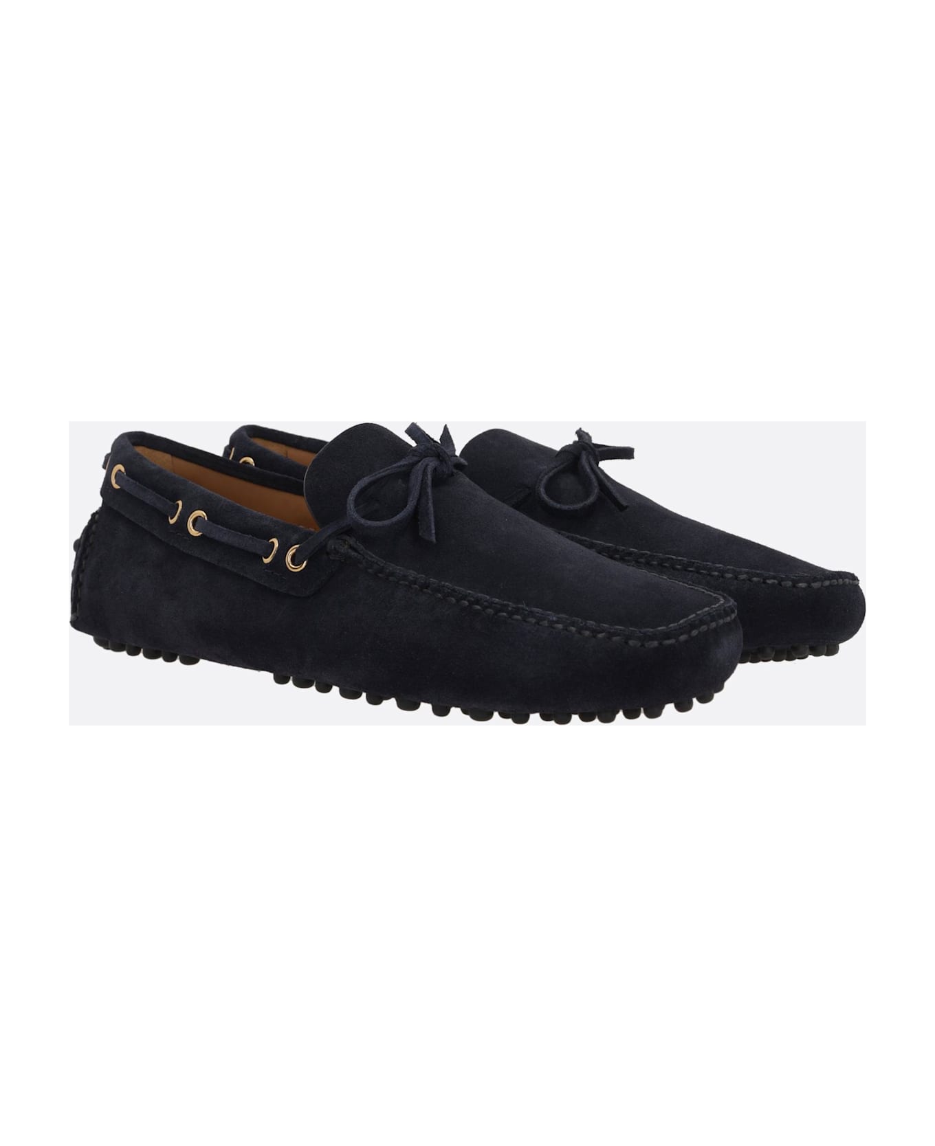 Car Shoe Suede Driving Loafers - BLUE