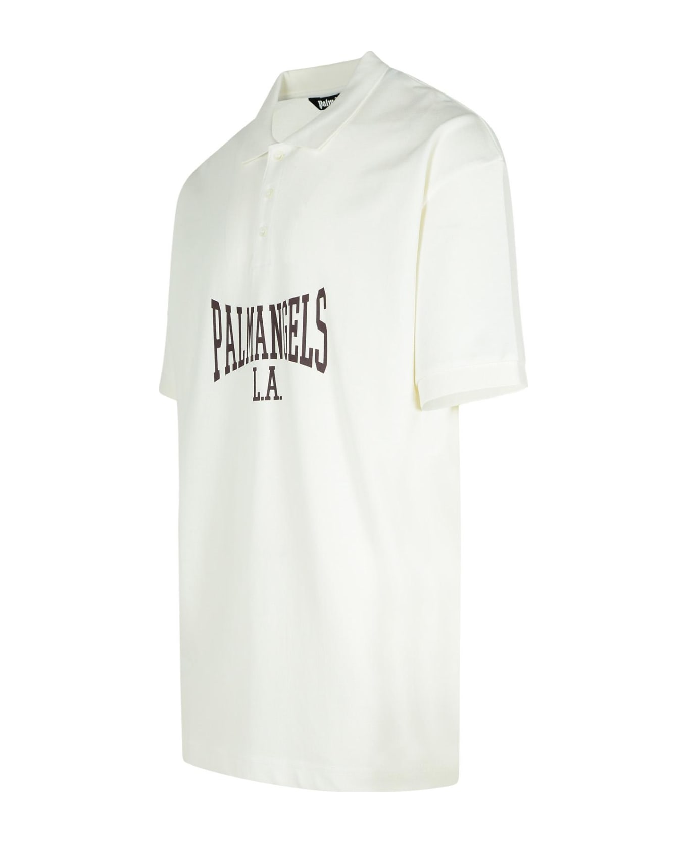 Palm Angels Cotton Polo Shirt - White
