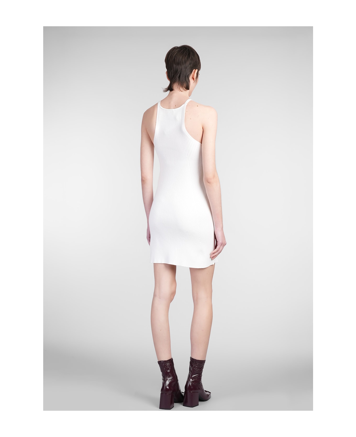 Courrèges Mini Dress In White Viscose - white