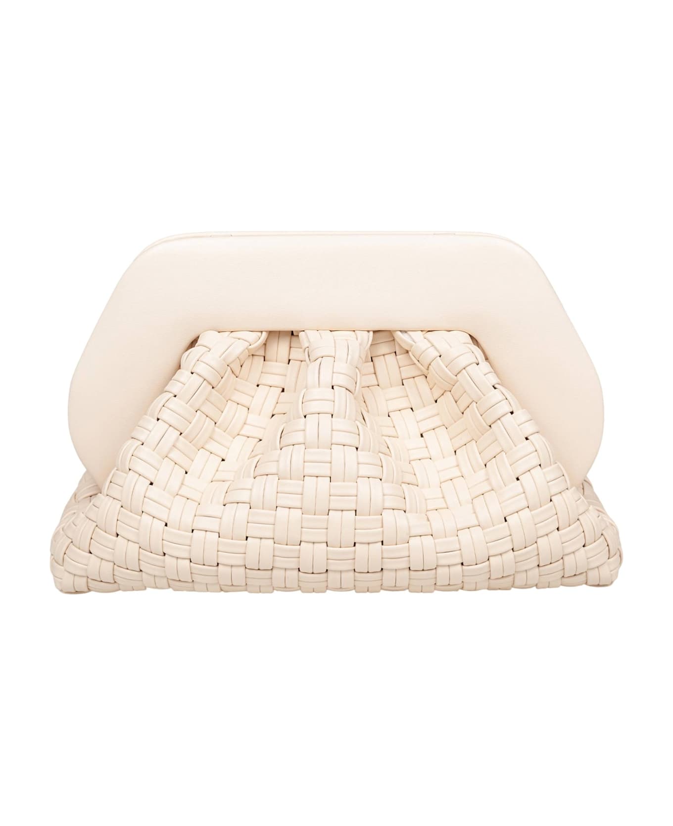 THEMOIRè Tia Clutch Bag In Vegan Fabric, Shell Color - Shell