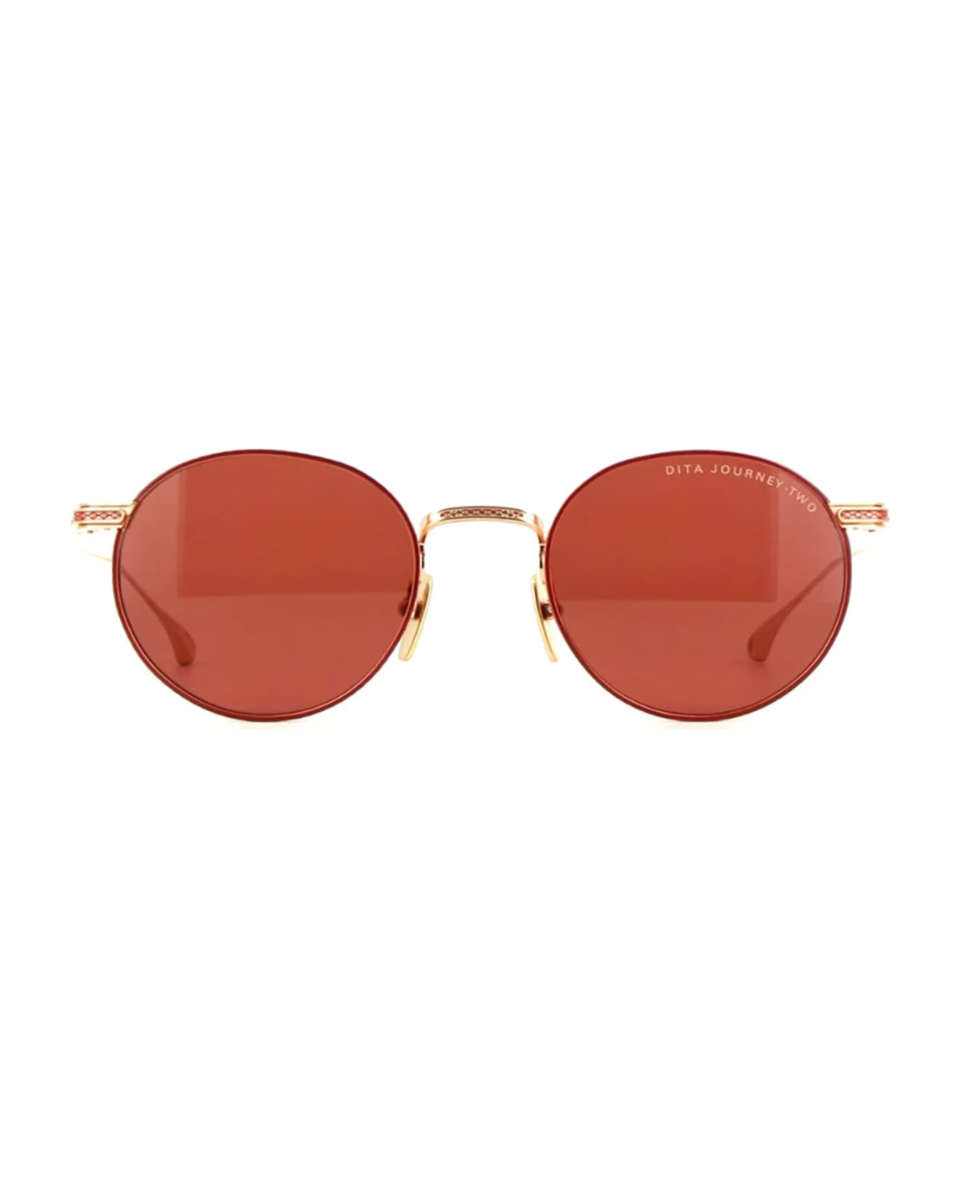 Dita DTS168/A/02 JOURNEY/TWO Sunglasses - Rose Gold_cherry Red W