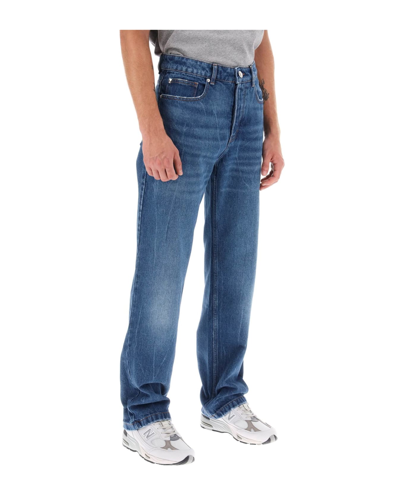 Ami Alexandre Mattiussi Loose Jeans With Straight Cut - Blue