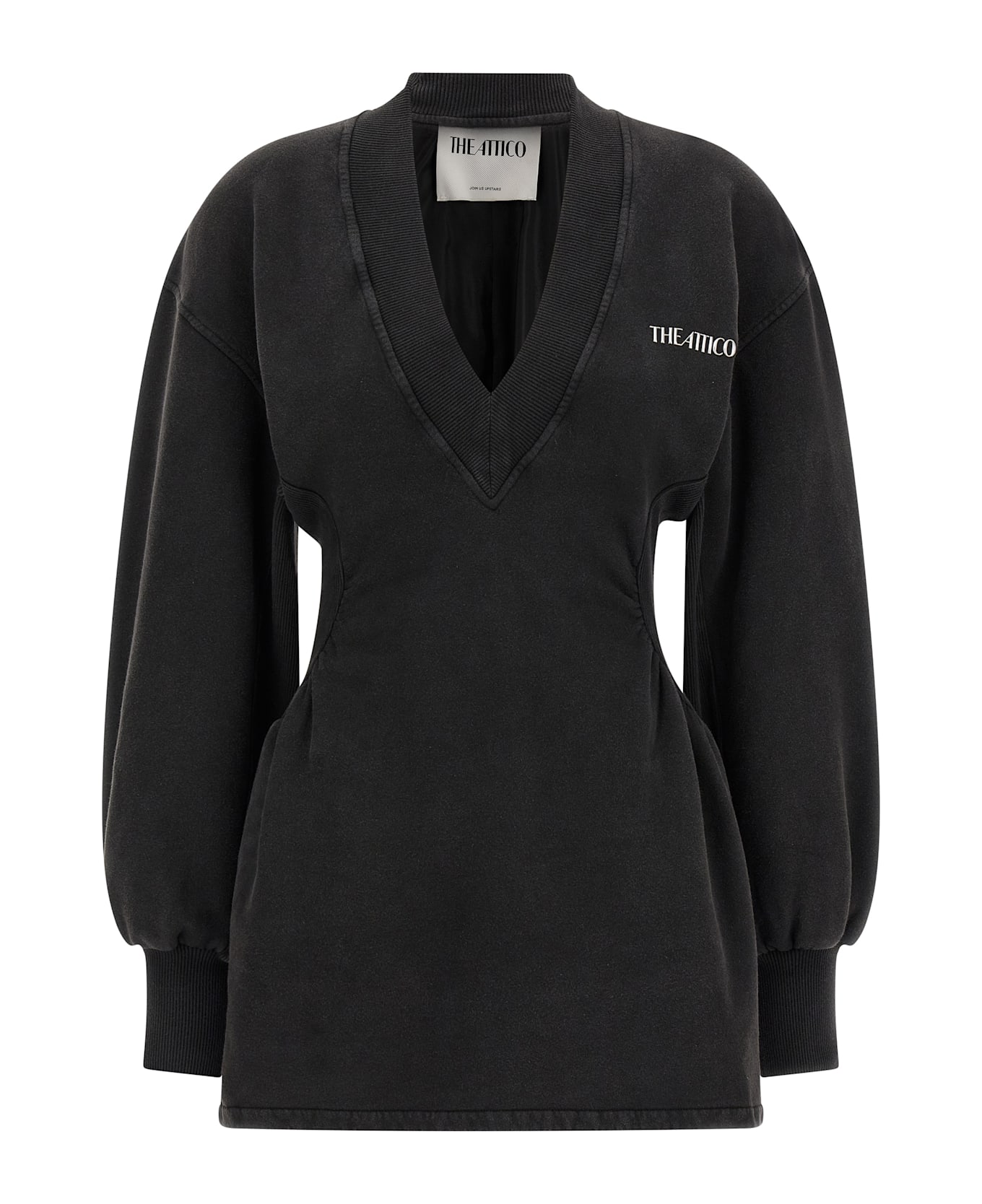 The Attico Sweatshirt Dress - Black  