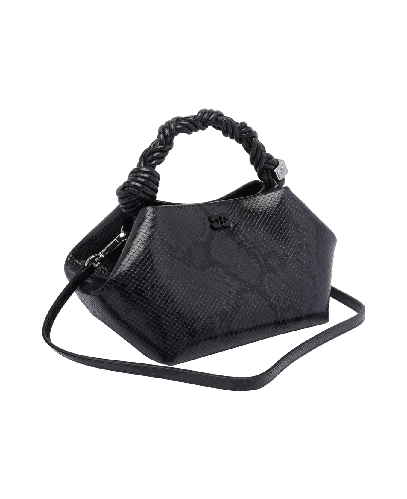 Ganni Small Ganni Bou Snake Handbag - Black