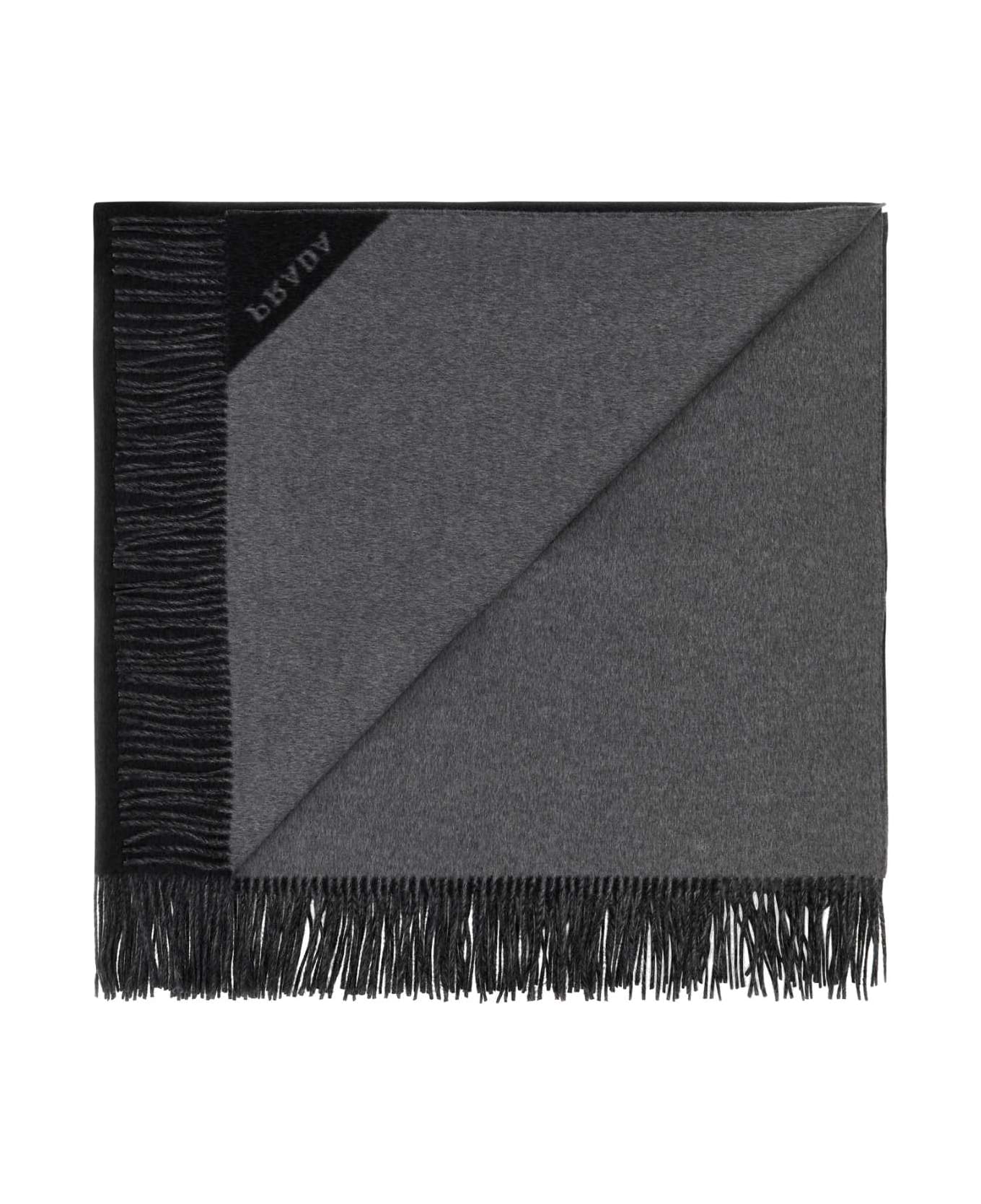 Prada Slate Cashmere Blanket - ARDESIA+ANTRACI