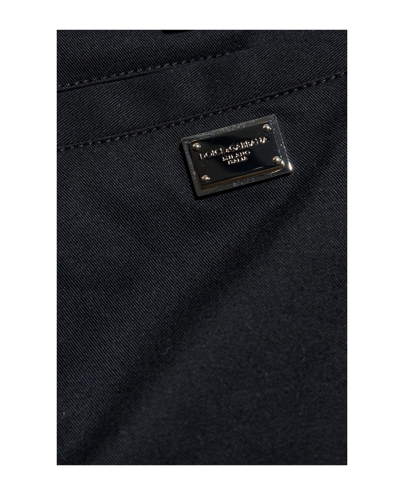 Dolce 
Gabbana Cotton Pants With Stitching - Black ボトムス