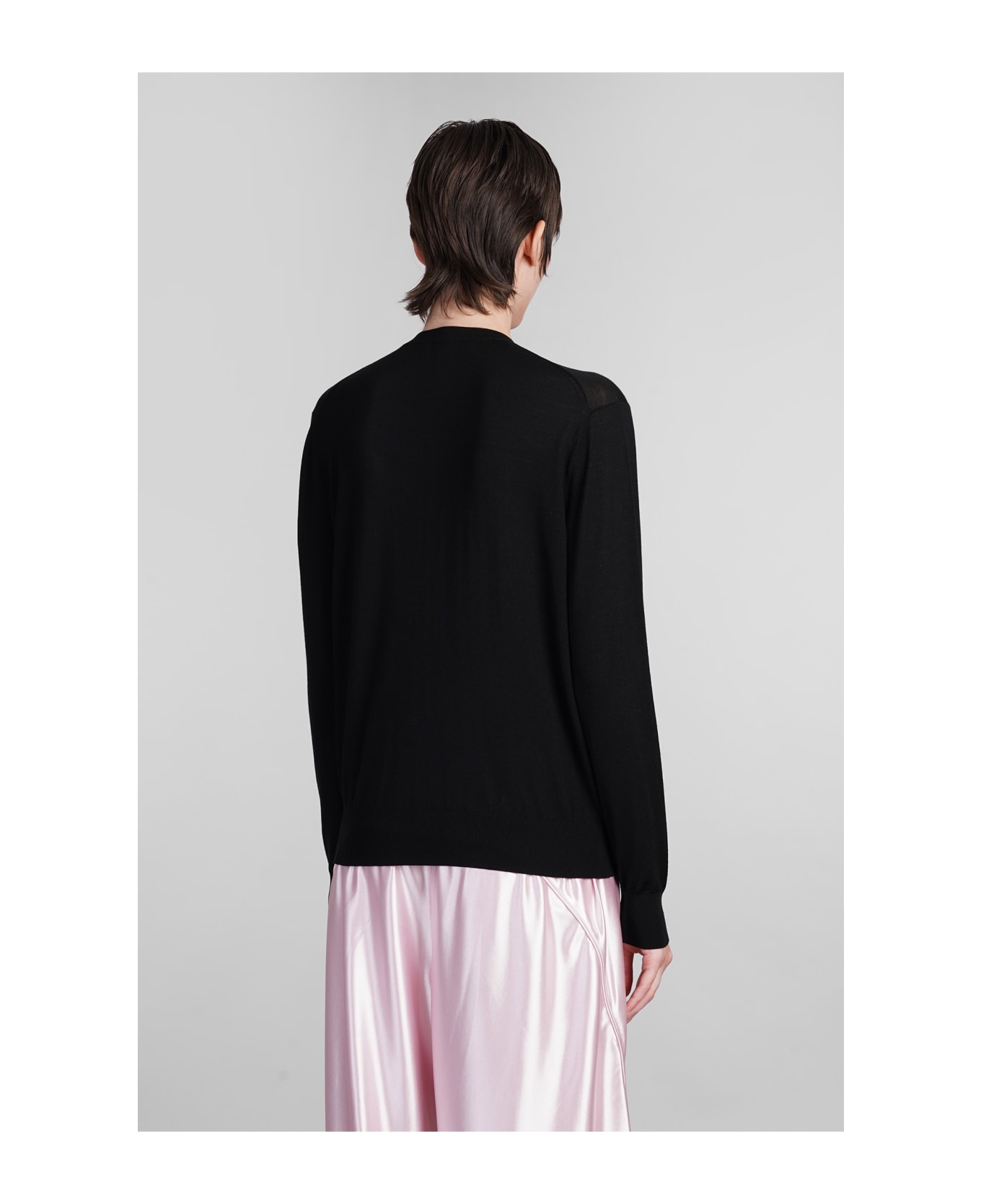 T by Alexander Wang Black Wool Cardigan - BLACK