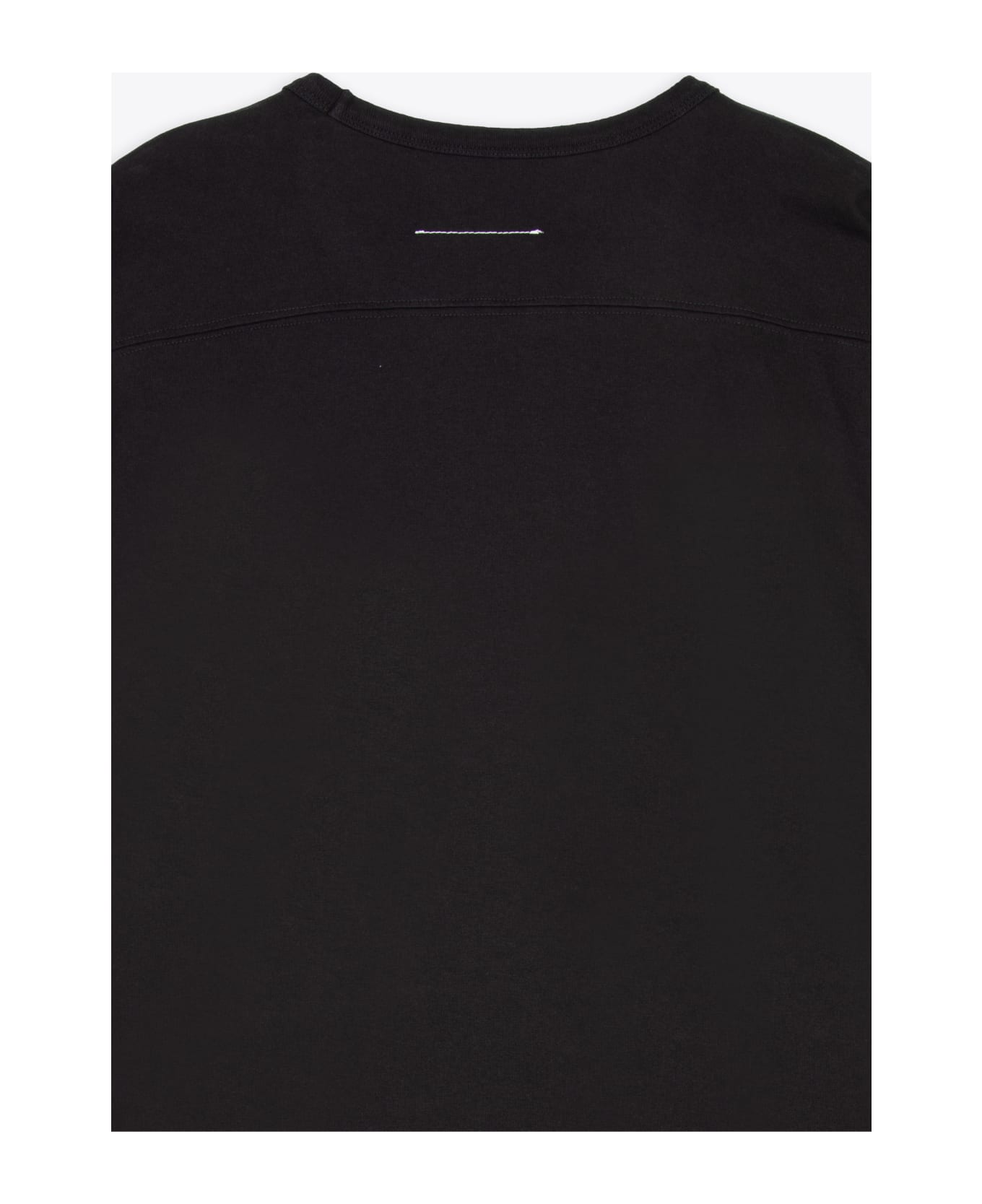 MM6 Maison Margiela T-shirt Black Relaxed T-shirt With 3/4 Sleeves Lenght - Nero