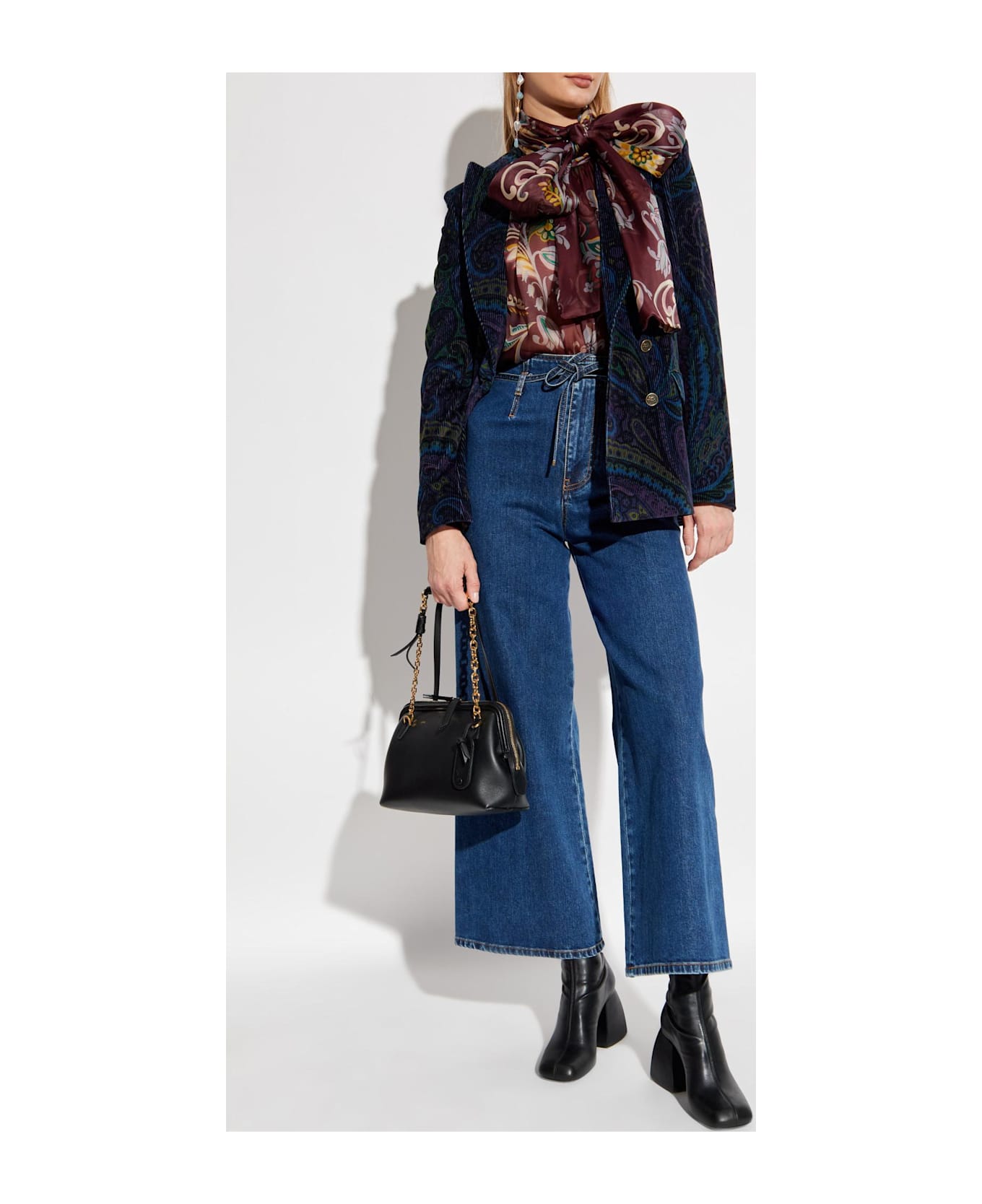 Etro Silk Top With Print - Burgundy