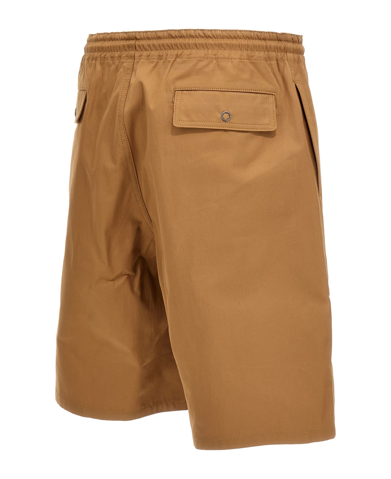 Comme des Garçons Homme Logo Cotton Bermuda Shorts - Beige