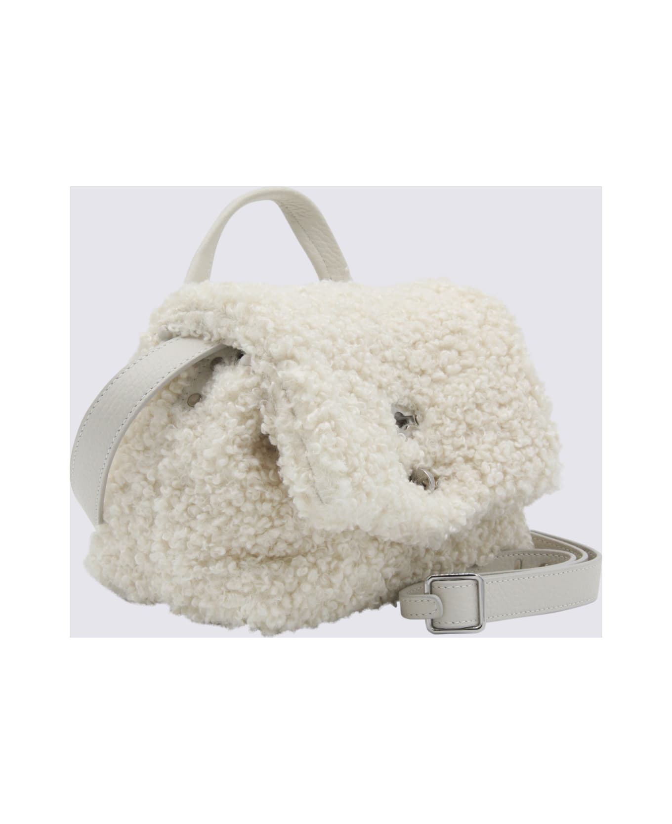 Zanellato White Leather Postina Dolly Baby Top Handle Bag - WHITE MERINOS