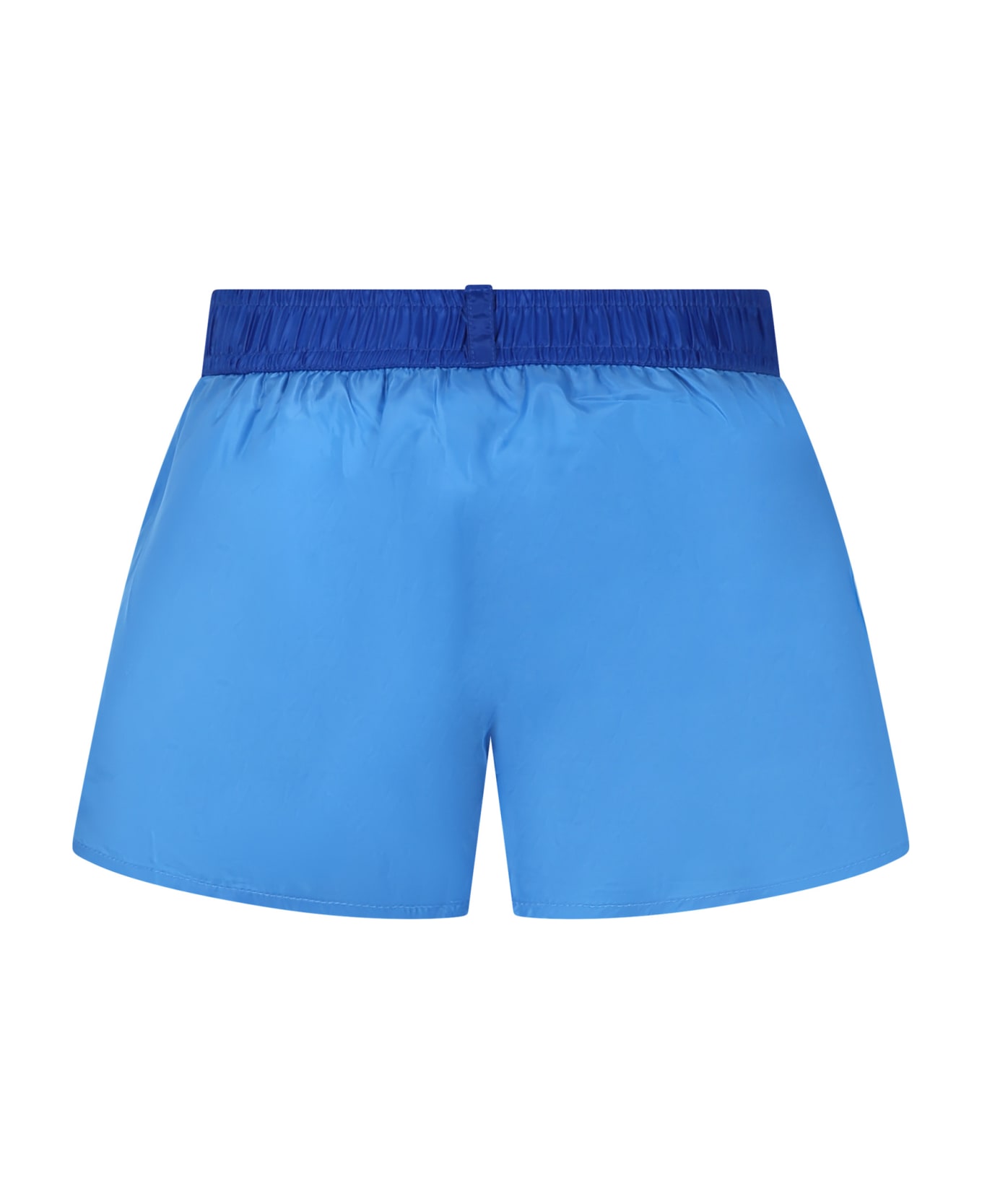 Dsquared2 Lighe Blue Swim Shorts For Boy With Logo - Light Blue