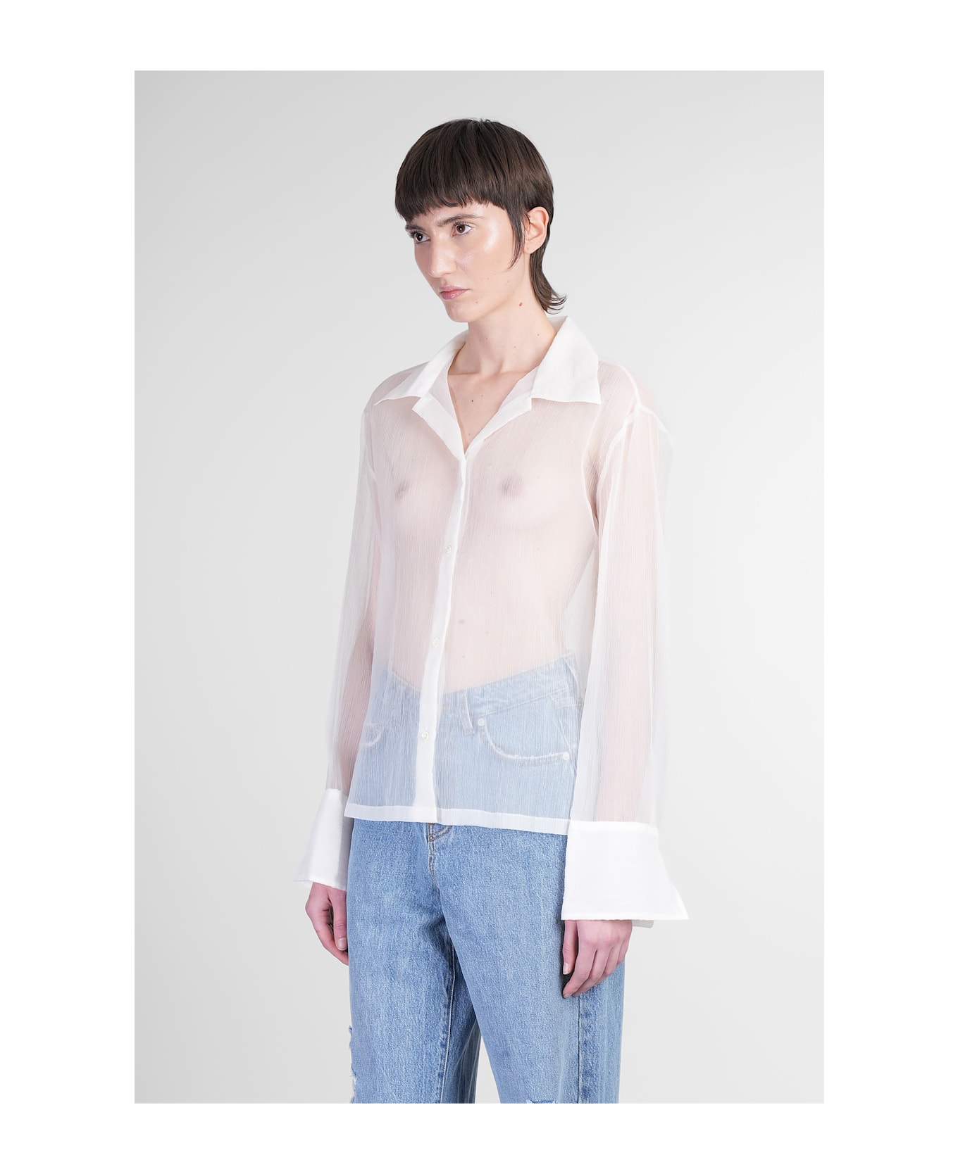 Séfr Willow Shirt Shirt In Beige Polyester - beige