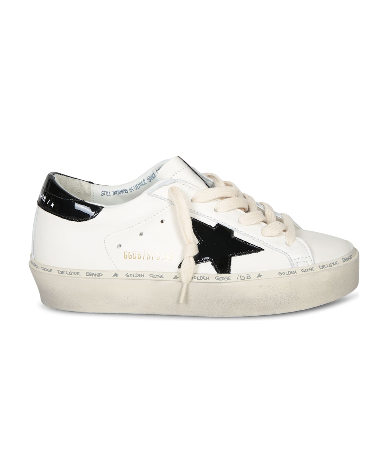 Golden Goose Histar Laminated Black/white Sneakers - White