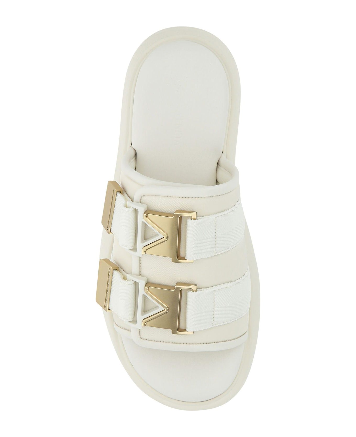 Bottega Veneta White Nylon Flash Slippers - 2916