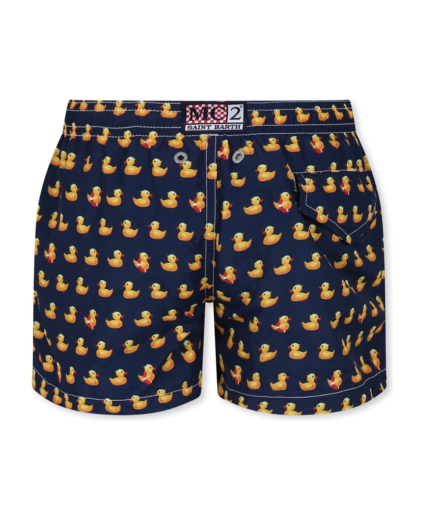 MC2 Saint Barth Blue Swim Shorts For Boy With Duck - Blue