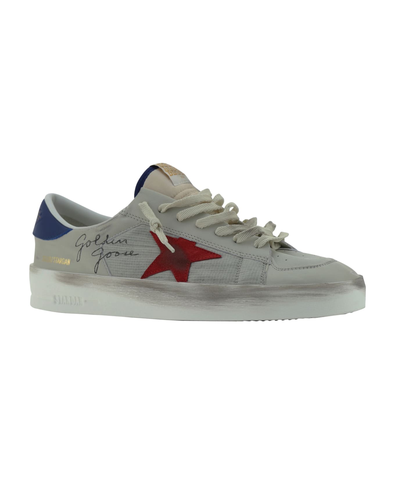 Golden Goose Stardan Sneakers - White/blue/red