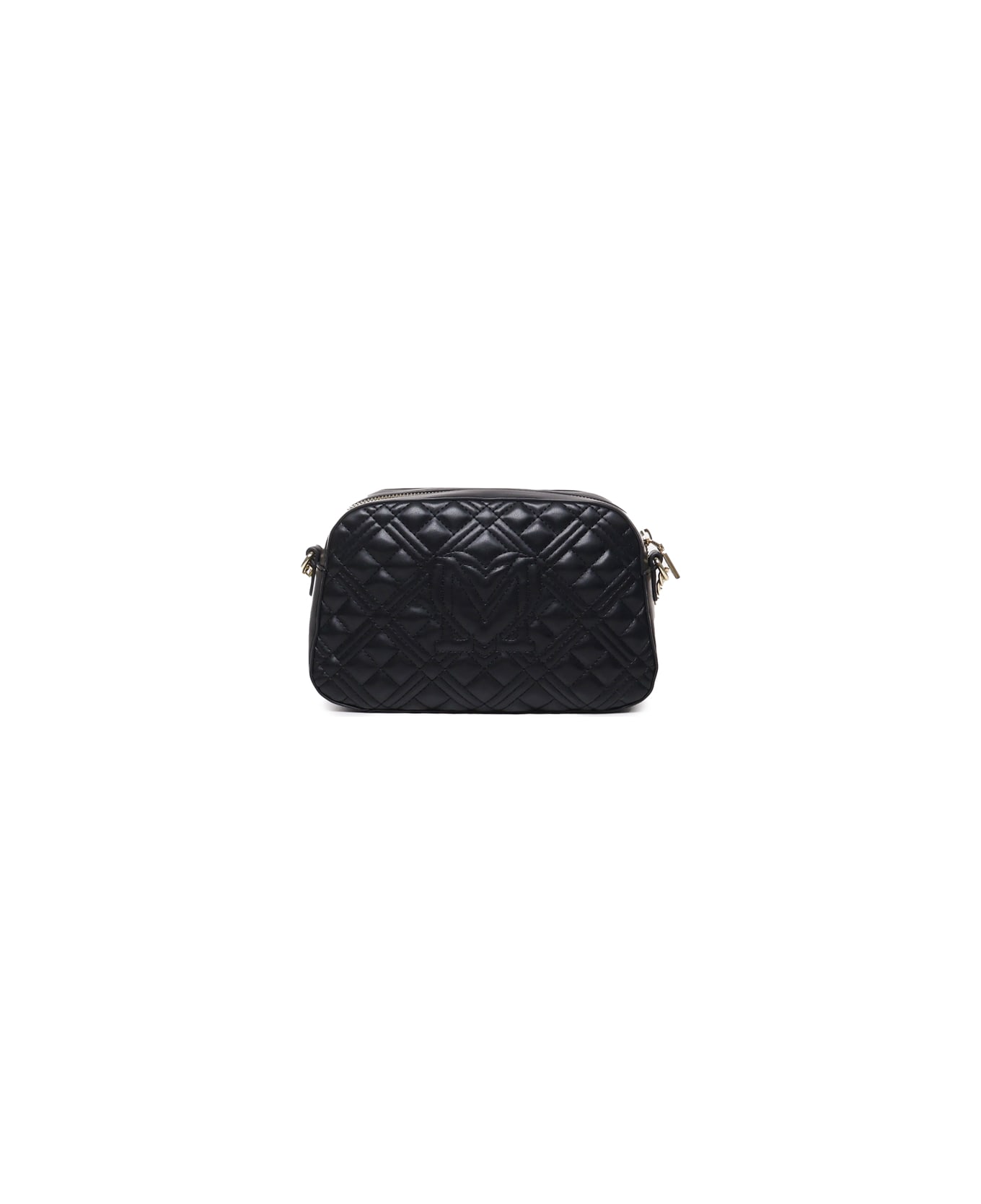 Love Moschino Quilted Bag With Logo - Black バッグ