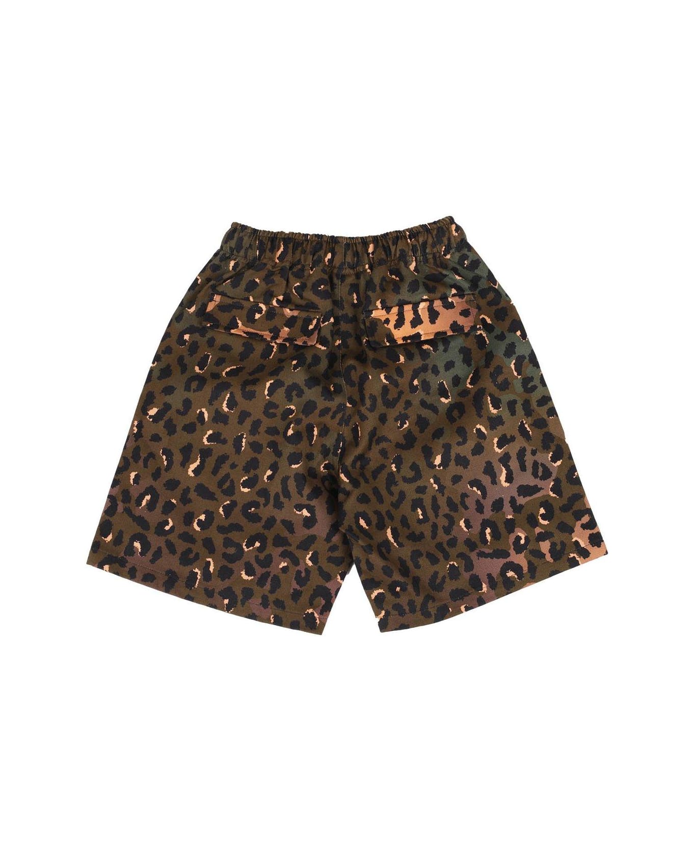 Marcelo Burlon Animal Printed Stretched Shorts - BROWN/ORANGE