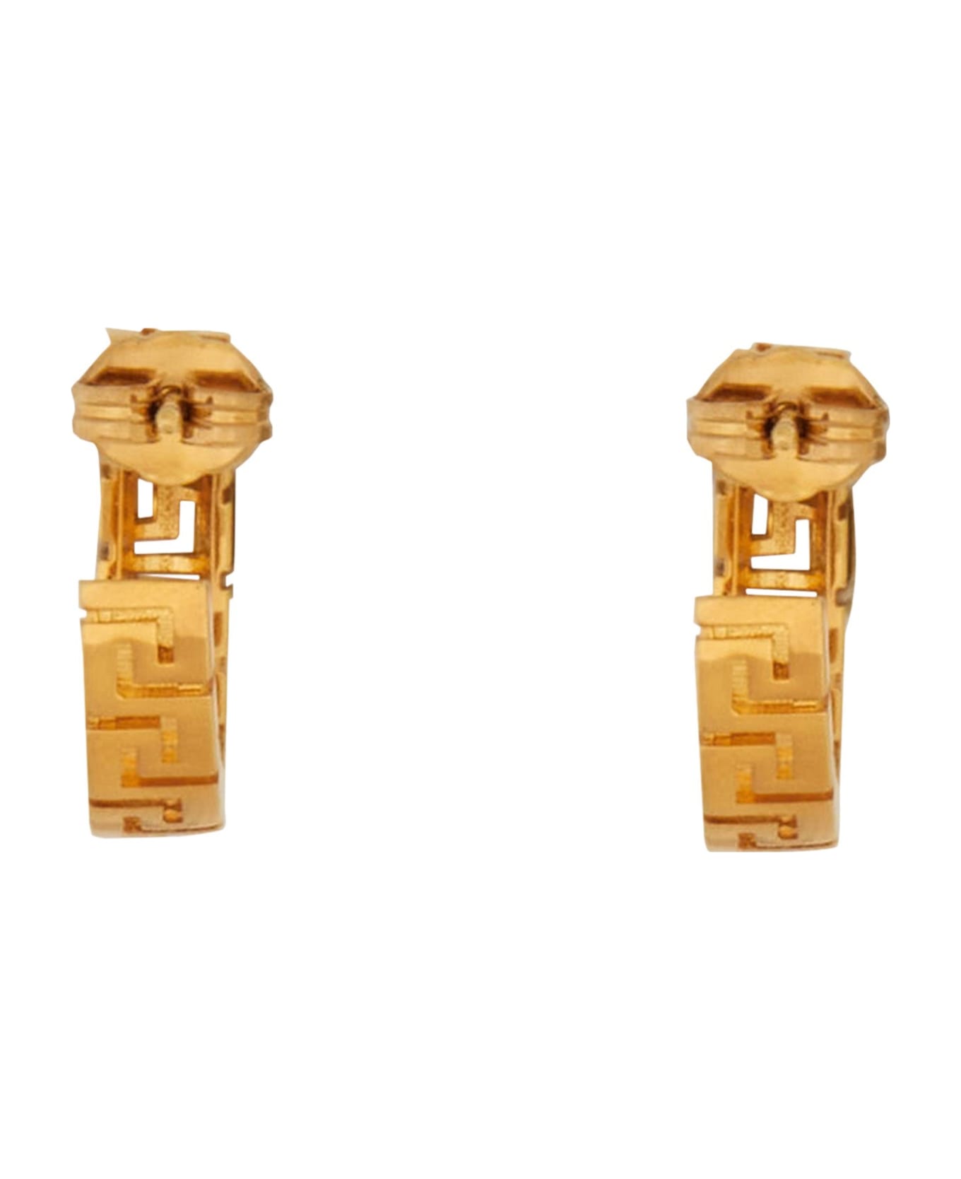 Versace 
greca
 Gold Brass Earrings - GOLD