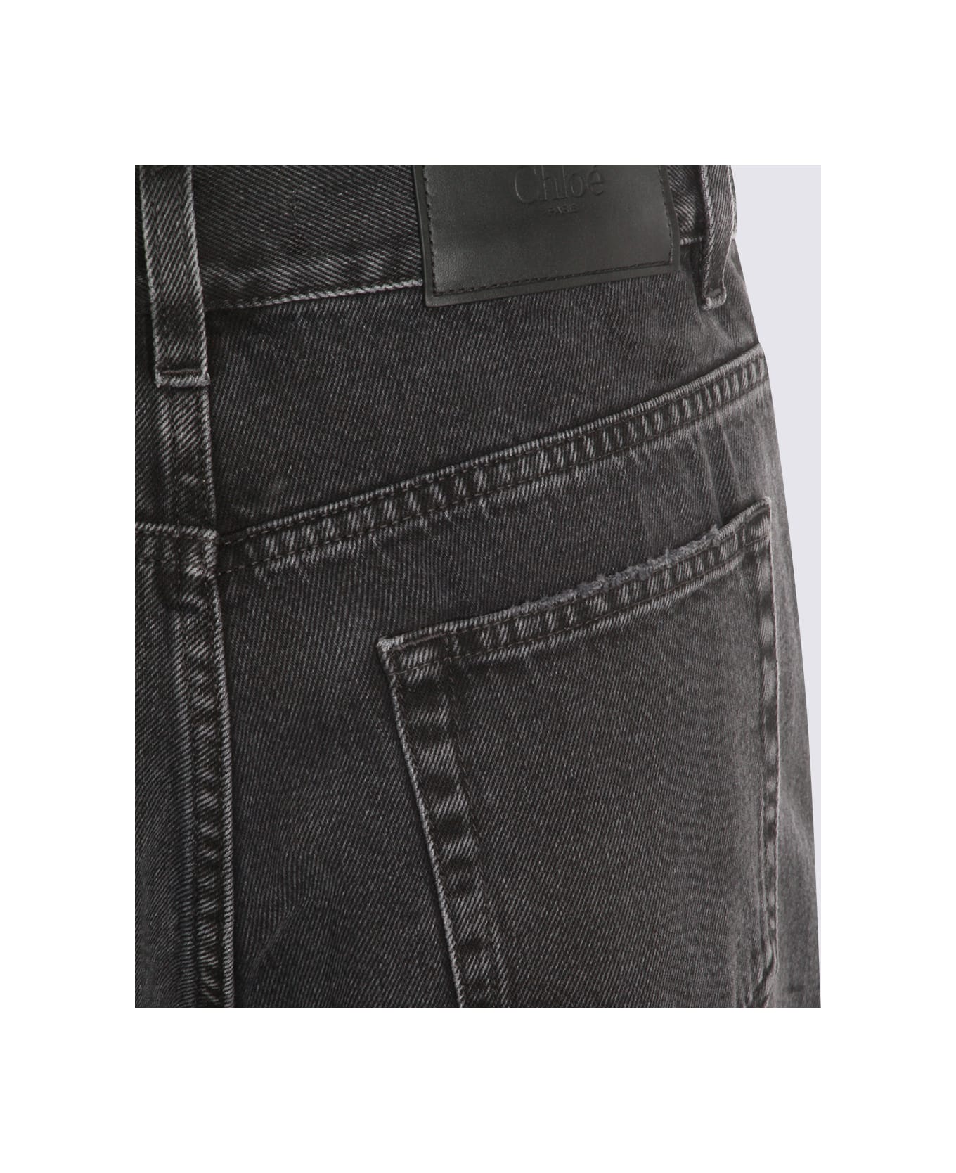 Chloé Black Cotton Jeans - ASPHALT BLACK