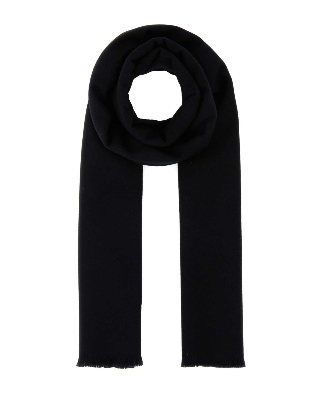 Valentino Garavani Black Wool Blend Scarf - NERO スカーフ
