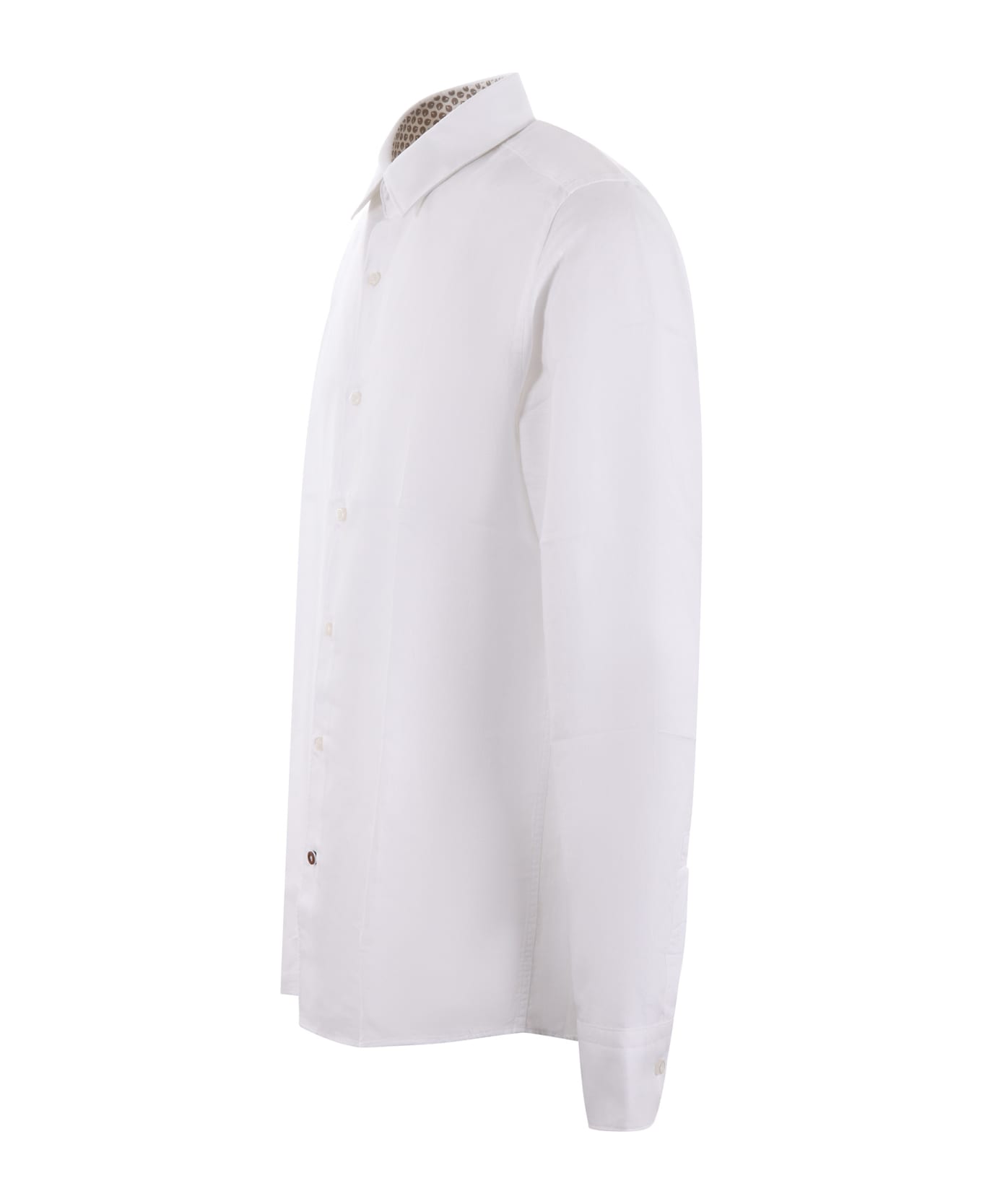 Hugo Boss Boss Shirt In Linen Blend - Bianco