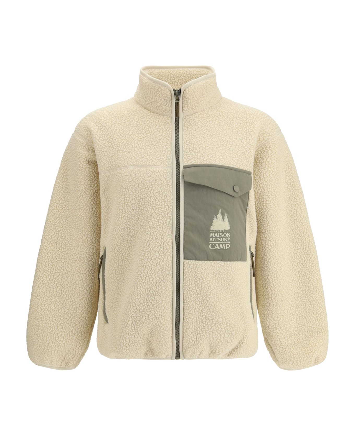Maison Kitsuné Casual Fleece Jacket - POWDER