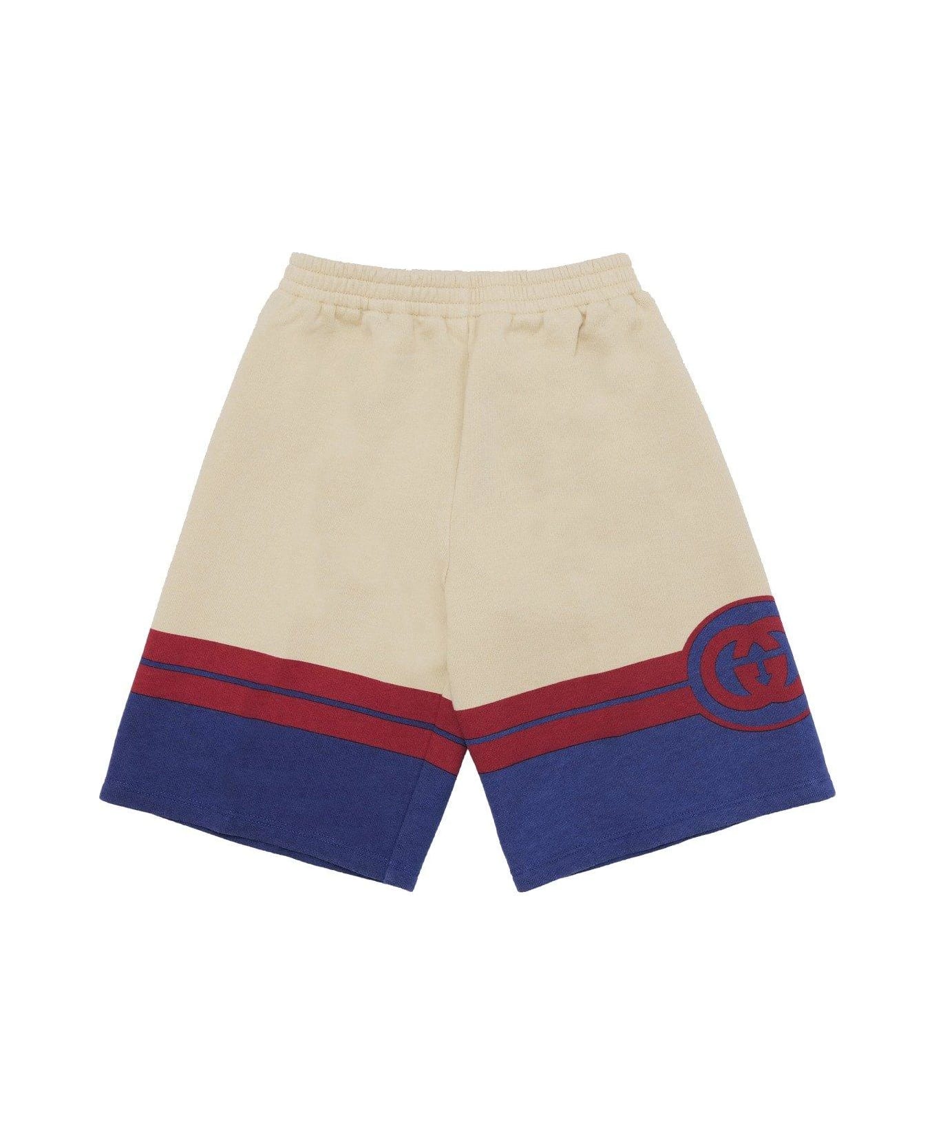 Gucci Stripe Detailed Shorts - BEIGE ボトムス