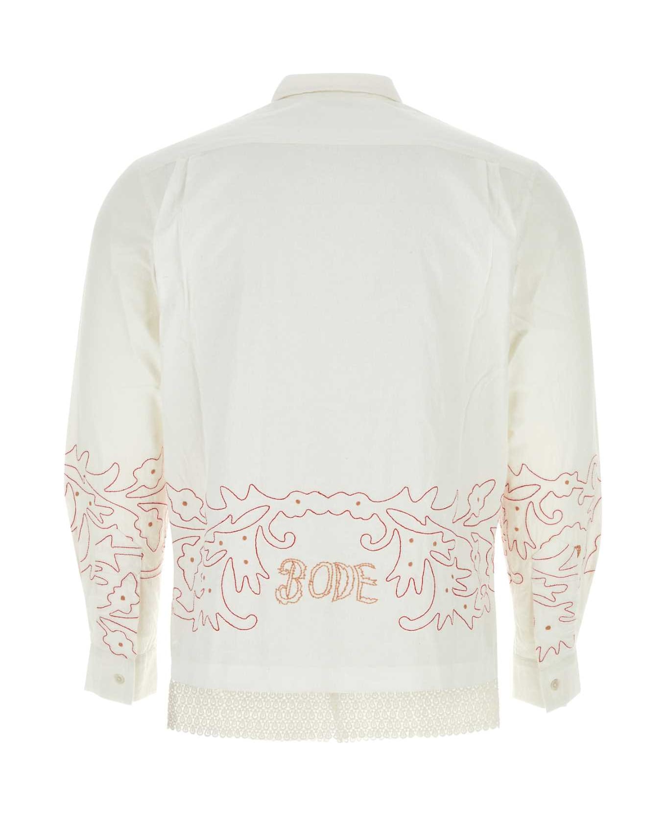 Bode Embroidered Cotton Shirt - REDWHITE シャツ