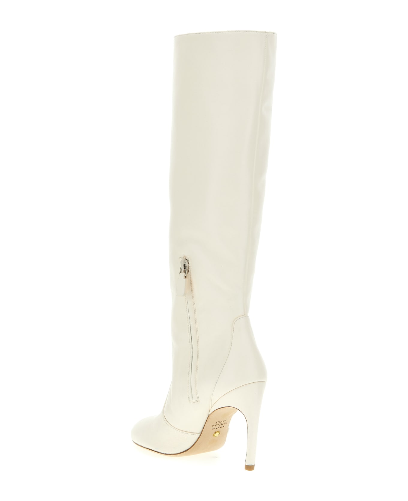 Stuart Weitzman Lux Curl Boots - White
