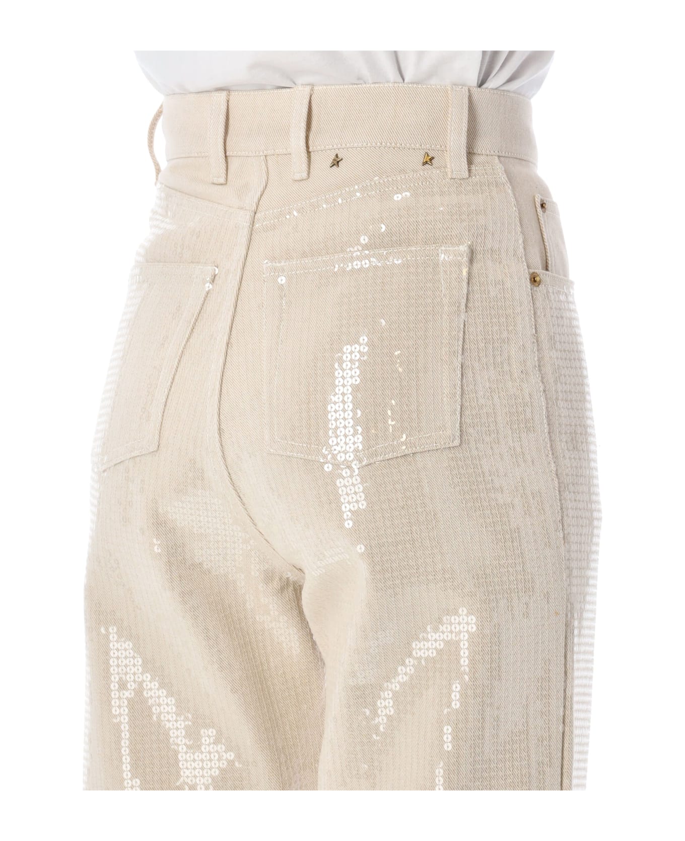 Golden Goose Denim Pants - Ecru