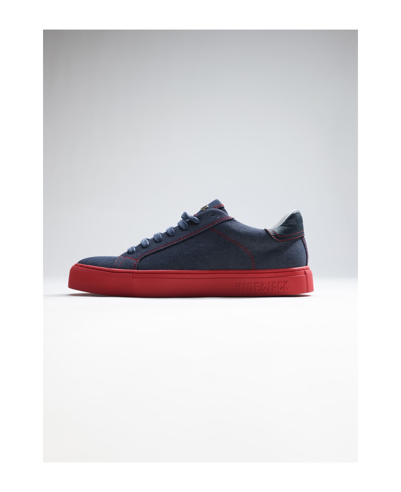 Hide&Jack Low Top Sneaker - Essence Denim Blue Red