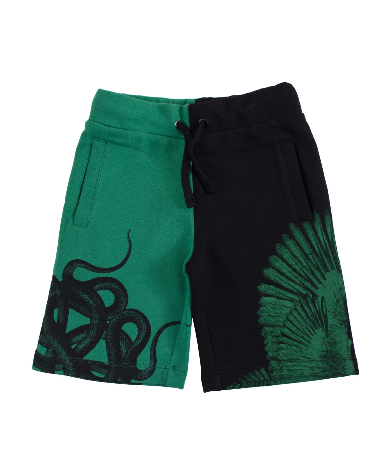 Marcelo Burlon Printed Shorts - Black/Green