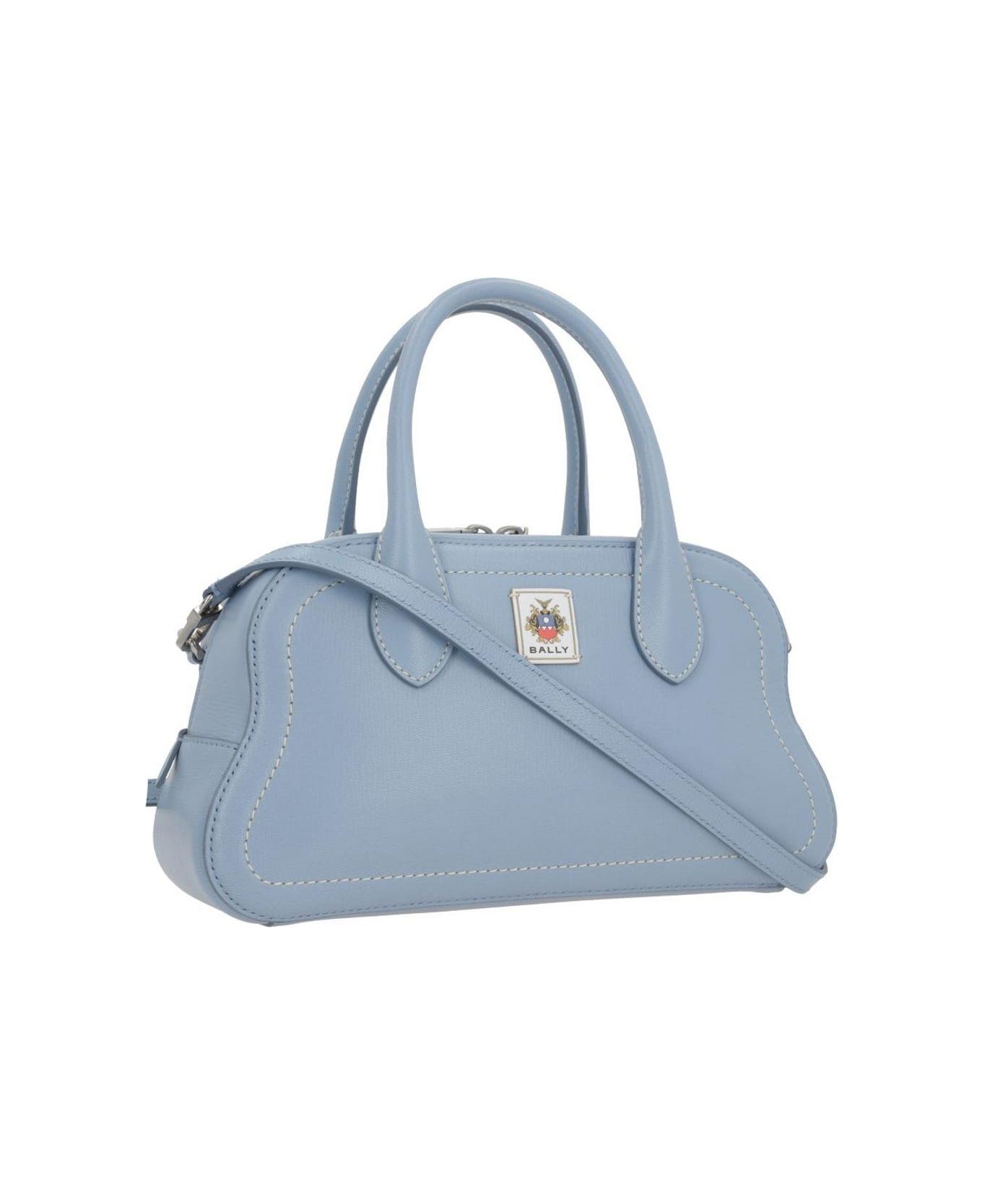 Bally Top Handle Tote Bag - Gnawed Blue