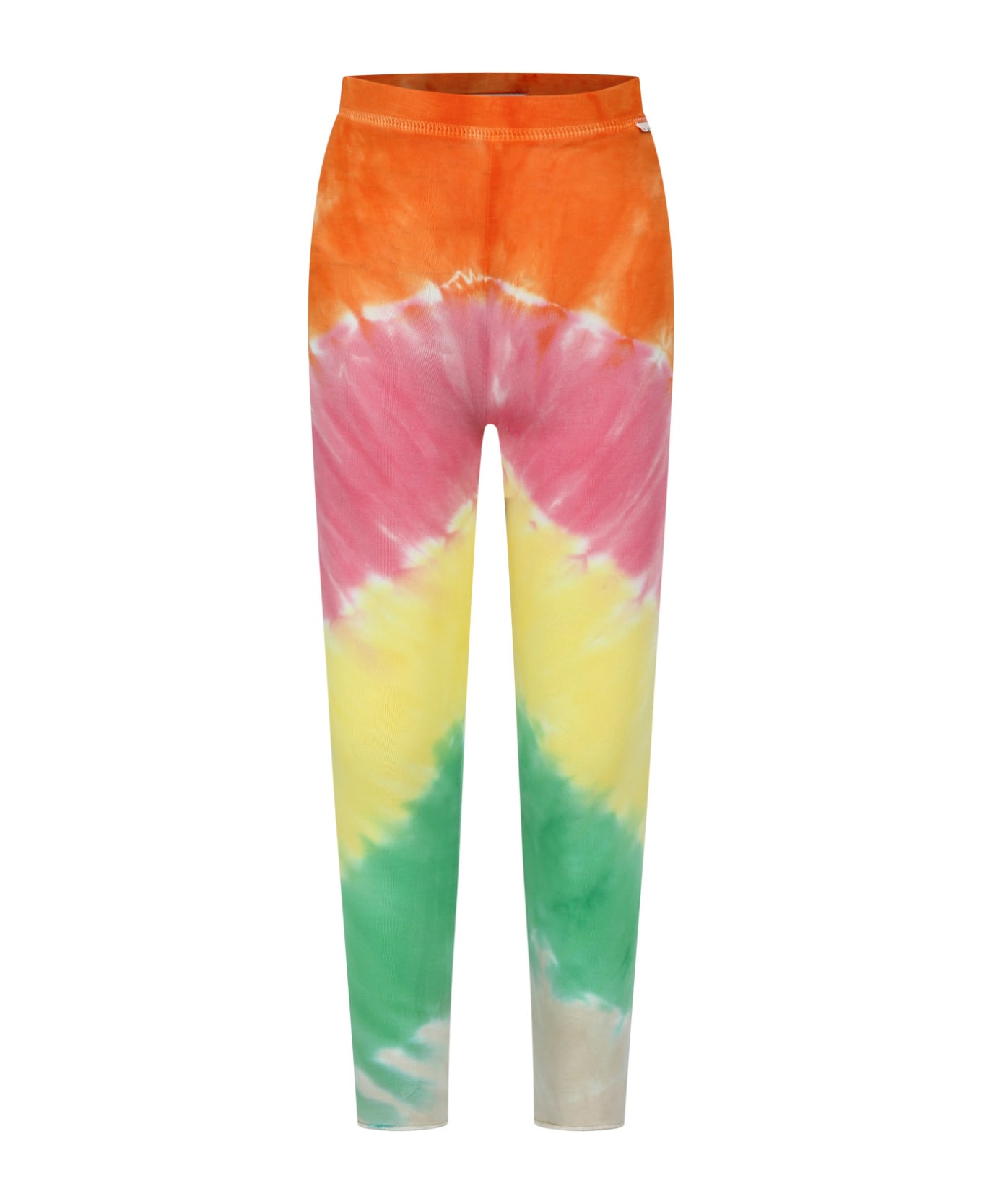 Molo Orange Leggings For Girl With Tie-dye Print - Multicolor ボトムス