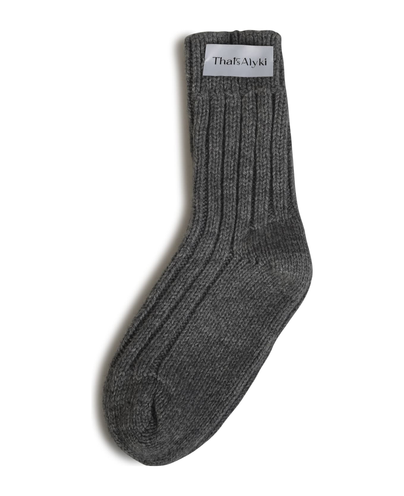 alyki Ribbed Knit Socks - Ascot