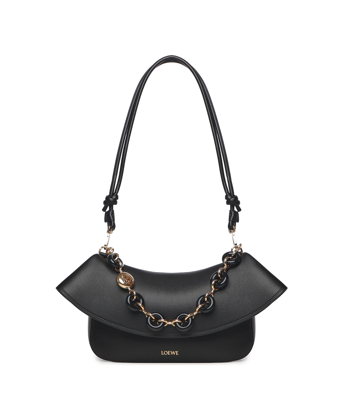 Loewe Medium Ola Calfskin Bag - Black
