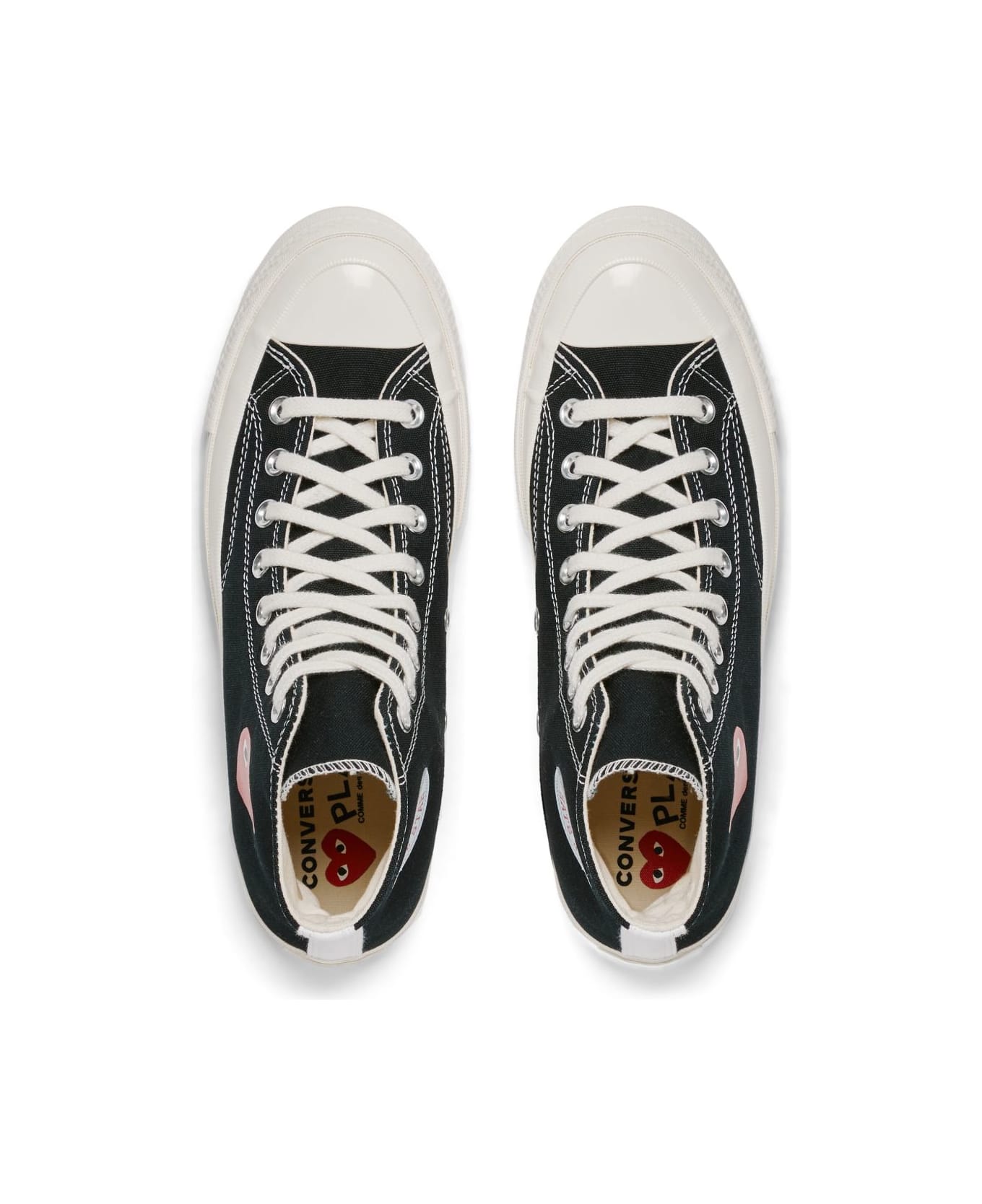 Comme des Garçons Chuck Taylor Red Heart Sneakers - Black