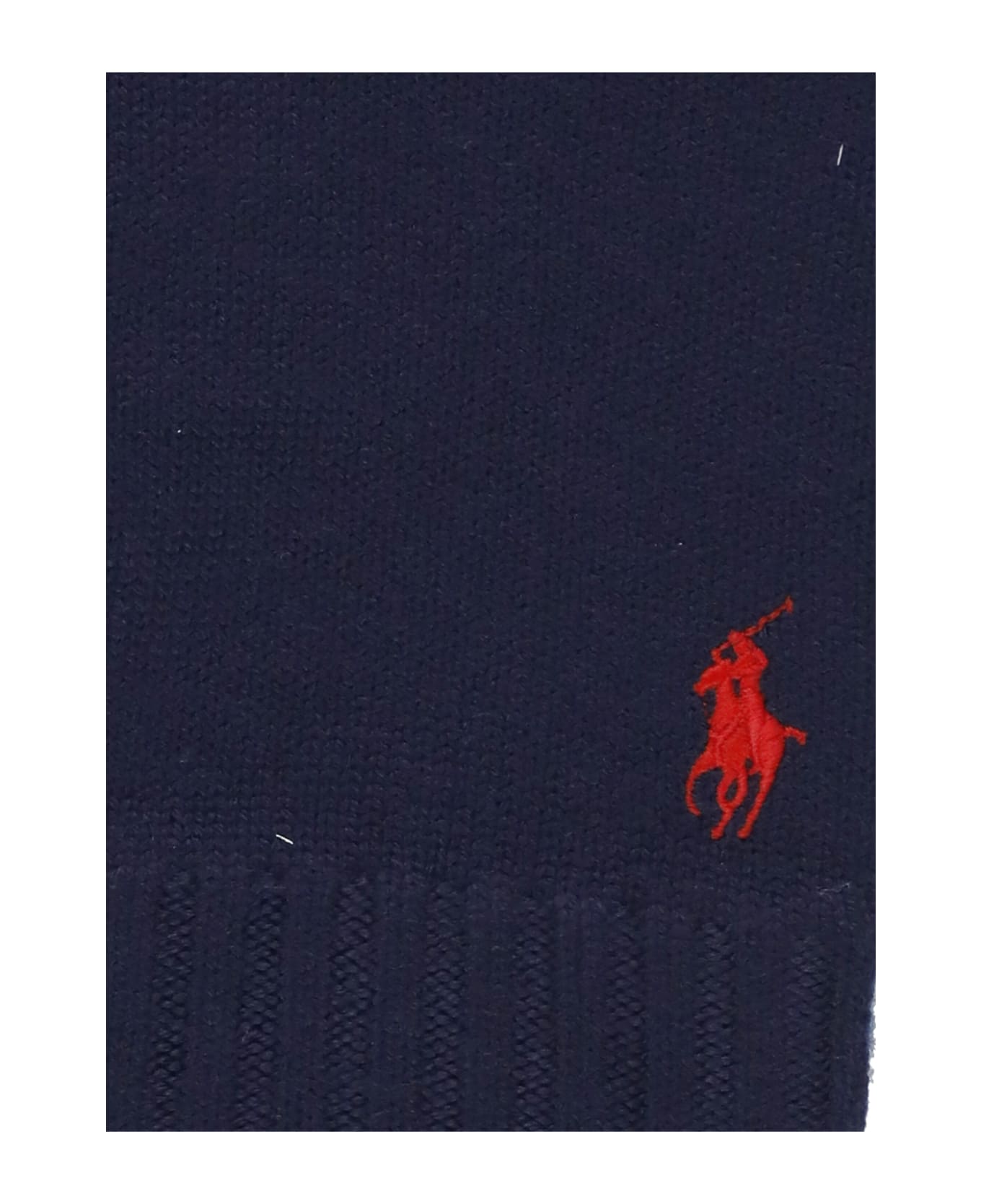 Polo Ralph Lauren Logo Embroidered Knitted Gloves - Blue