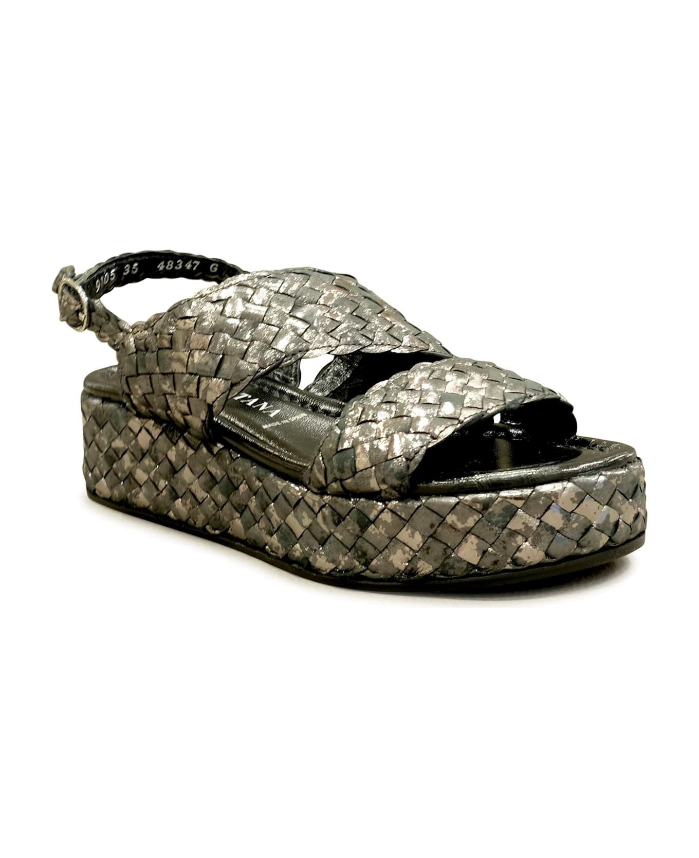 Pons Quintana Leather Forli Flat Sandals - BLACK