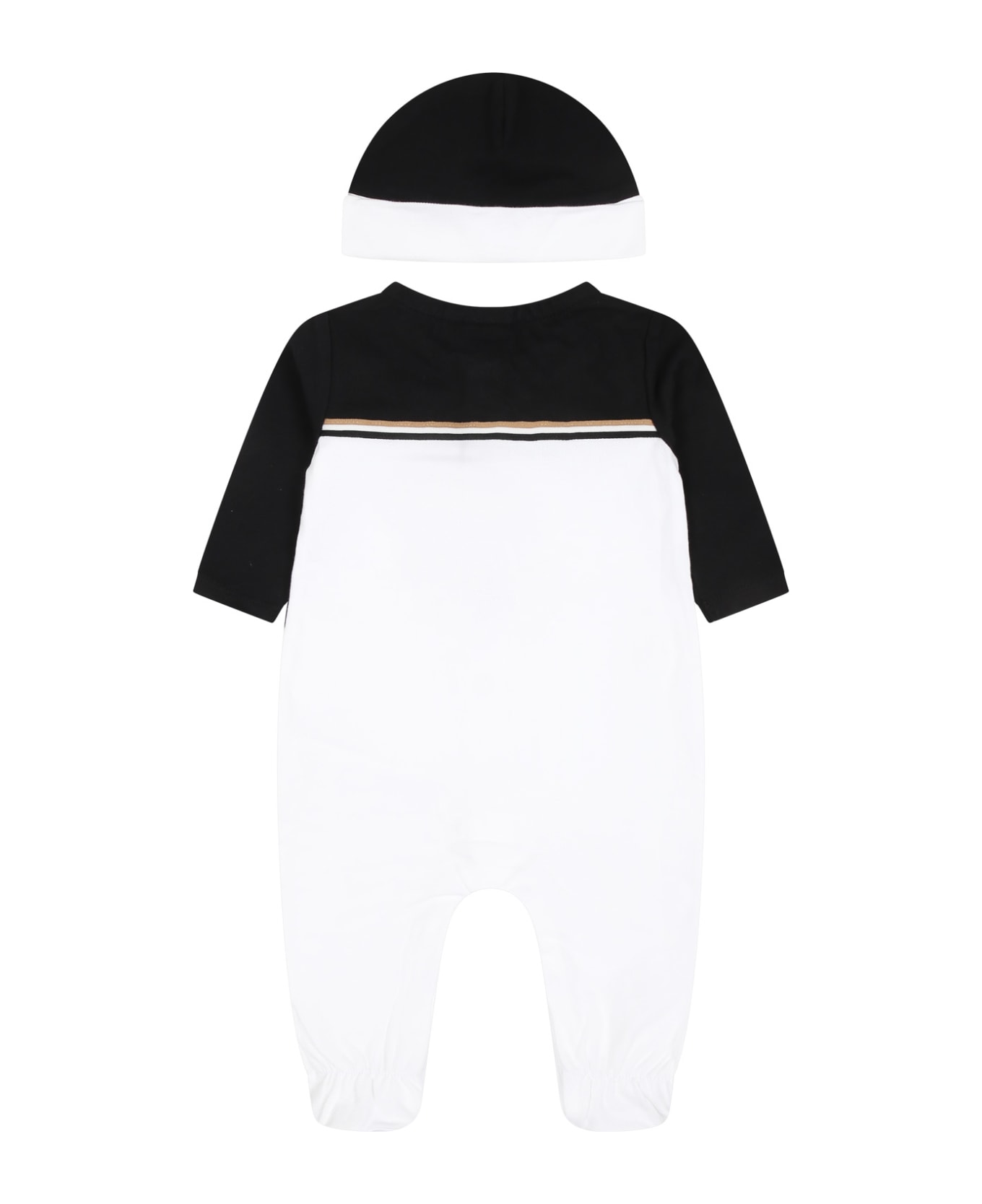 Hugo Boss White Set For Baby Boy With Logo - White ボディスーツ＆セットアップ
