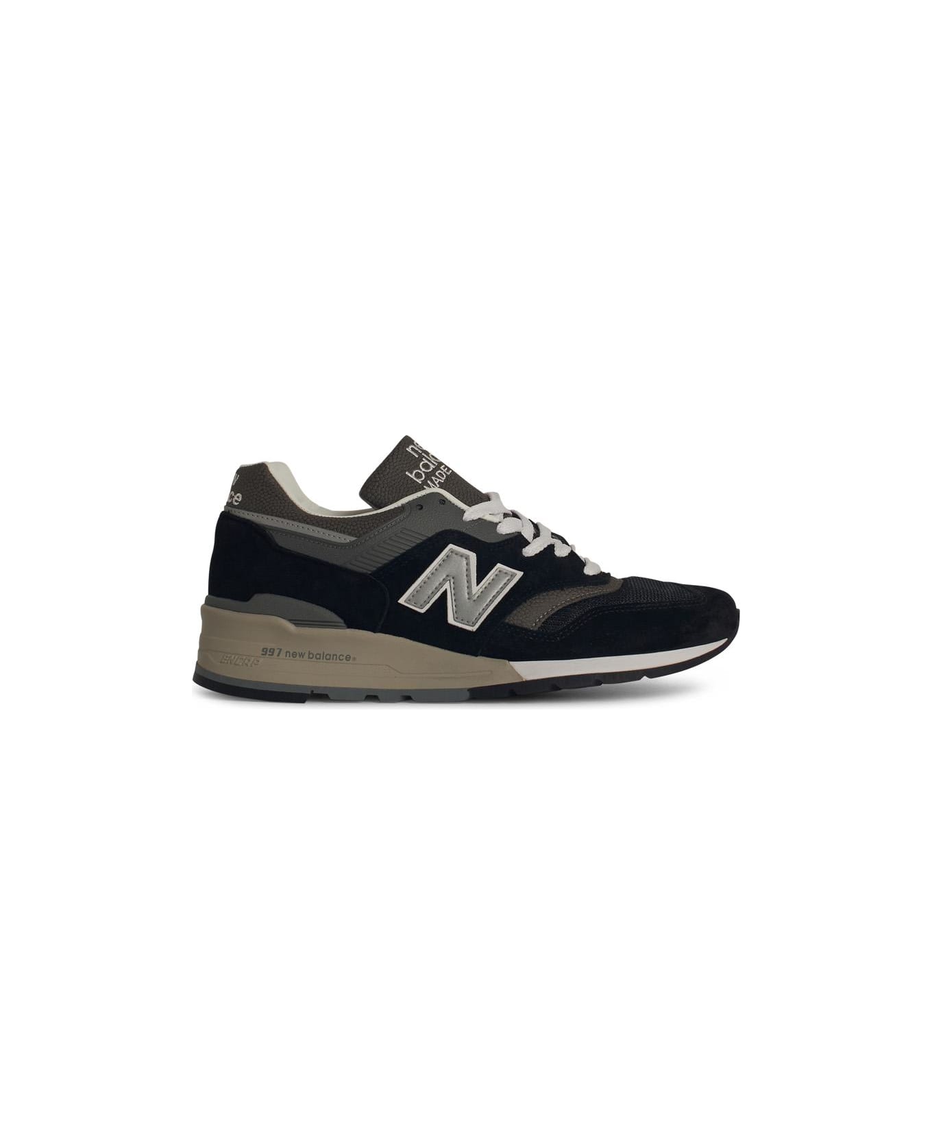 New Balance 
997
 Black Suede Blend Sneakers - Black