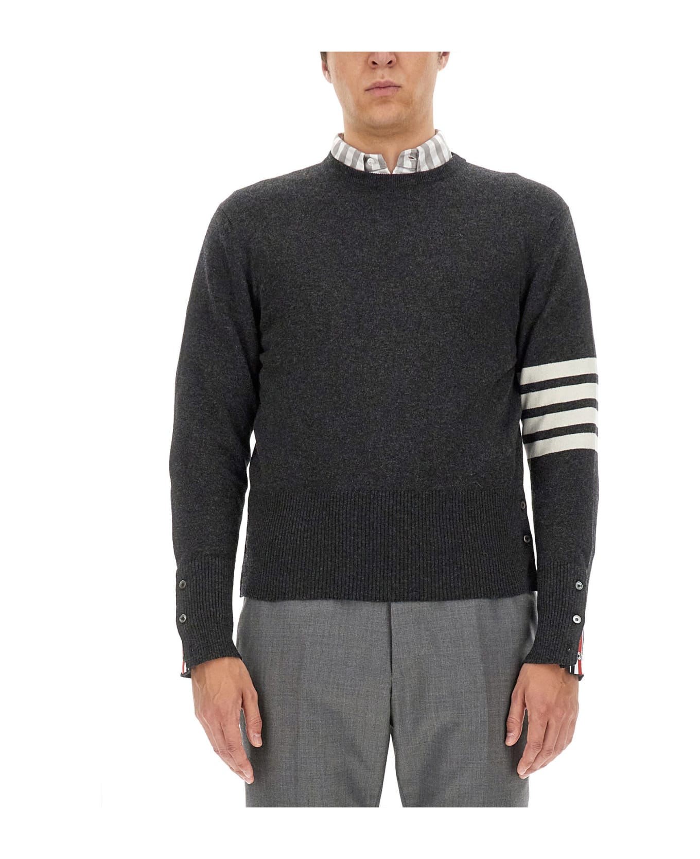 Thom Browne Cashmere Sweater - dark grey ニットウェア