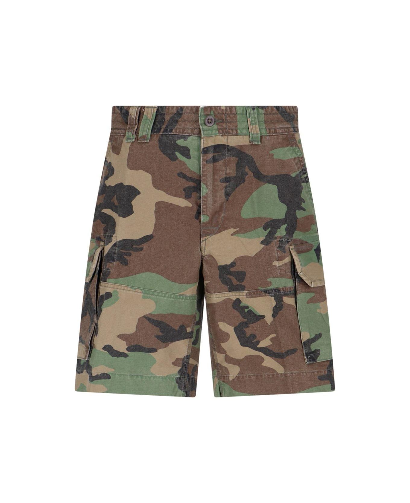 Polo Ralph Lauren Camouflage Printed Knee-length Cargo Shorts - Brown