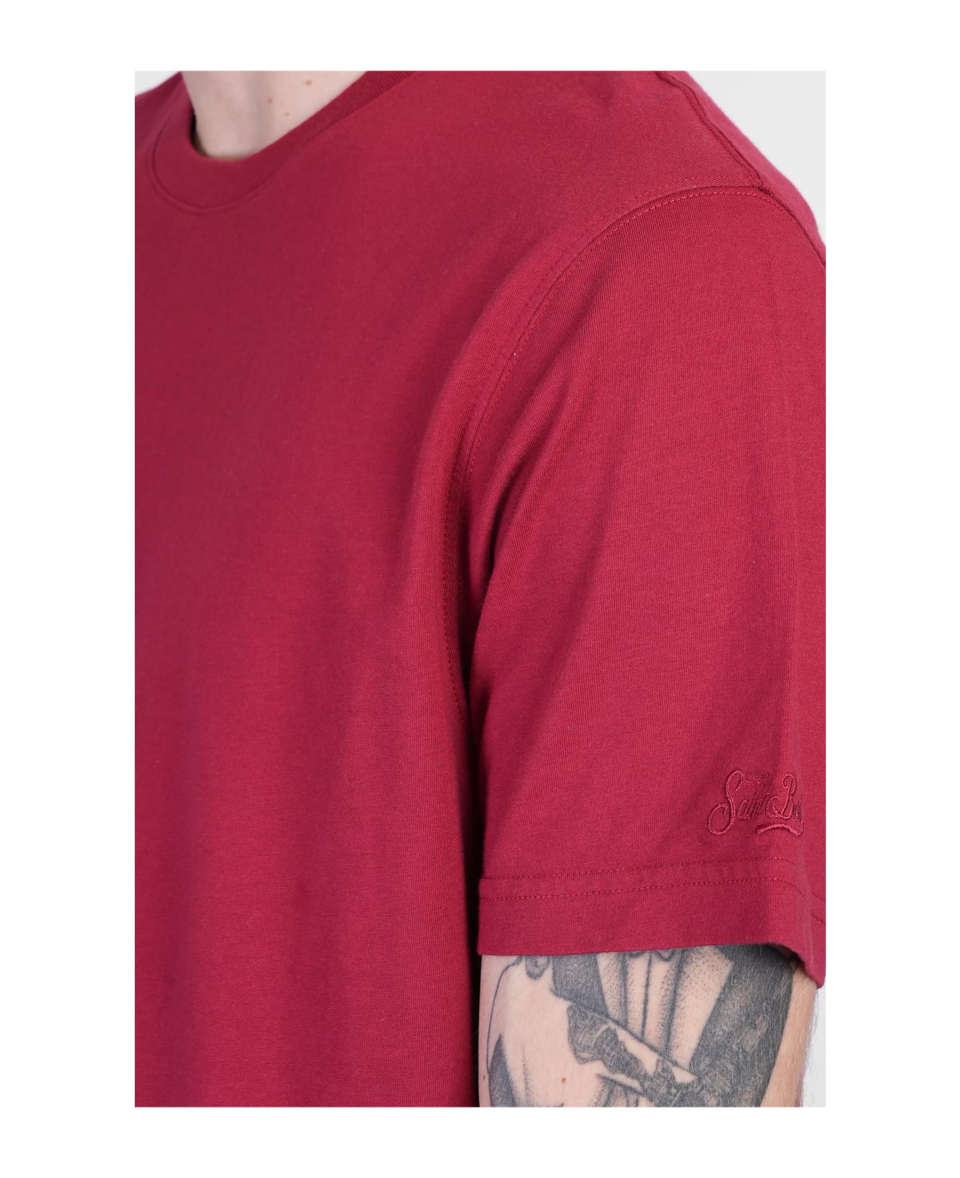 MC2 Saint Barth Dover L T-shirt In Bordeaux Cotton - bordeaux