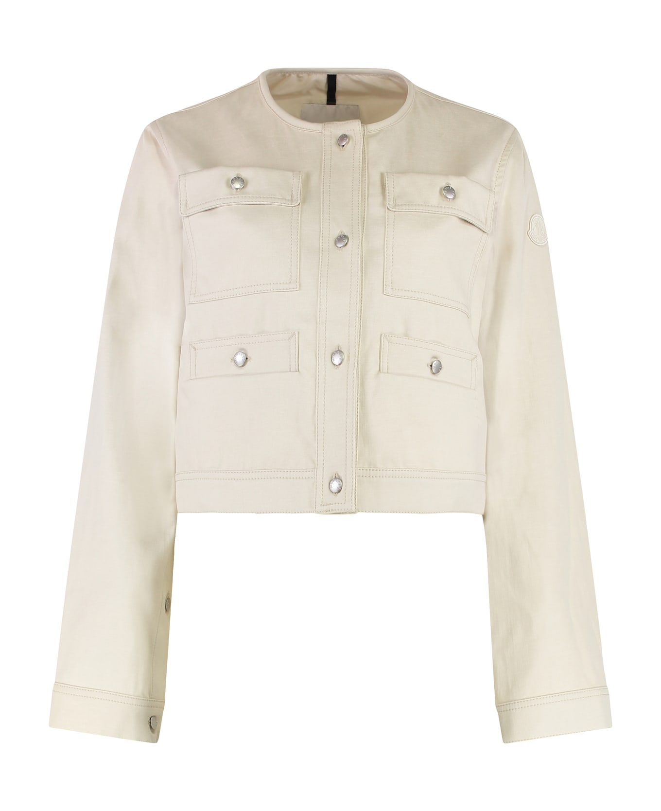 Moncler Chatel Cotton-linen Blend Jacket - Ivory