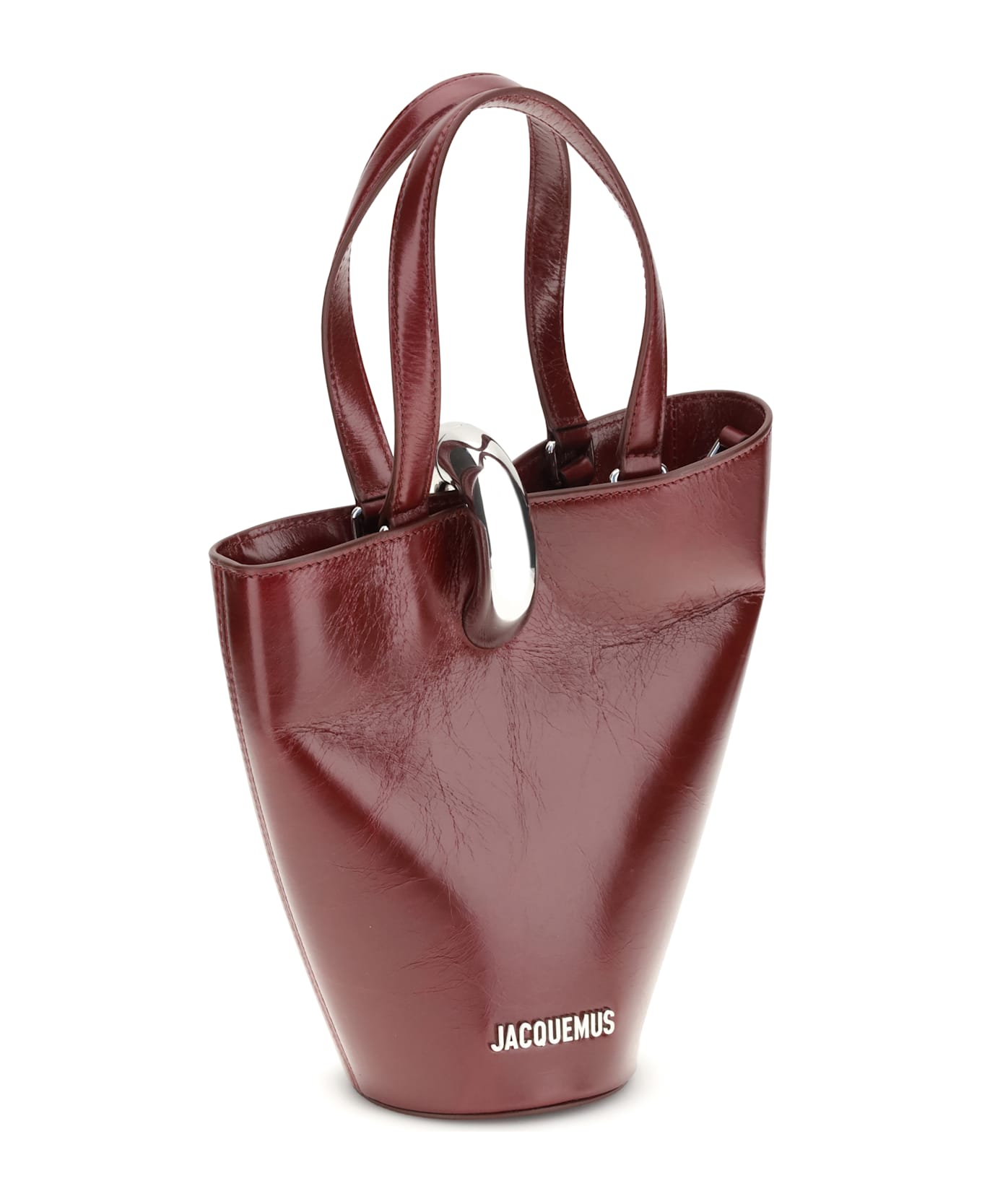Jacquemus Asymmetric Bucket Bag - BORDEAUX