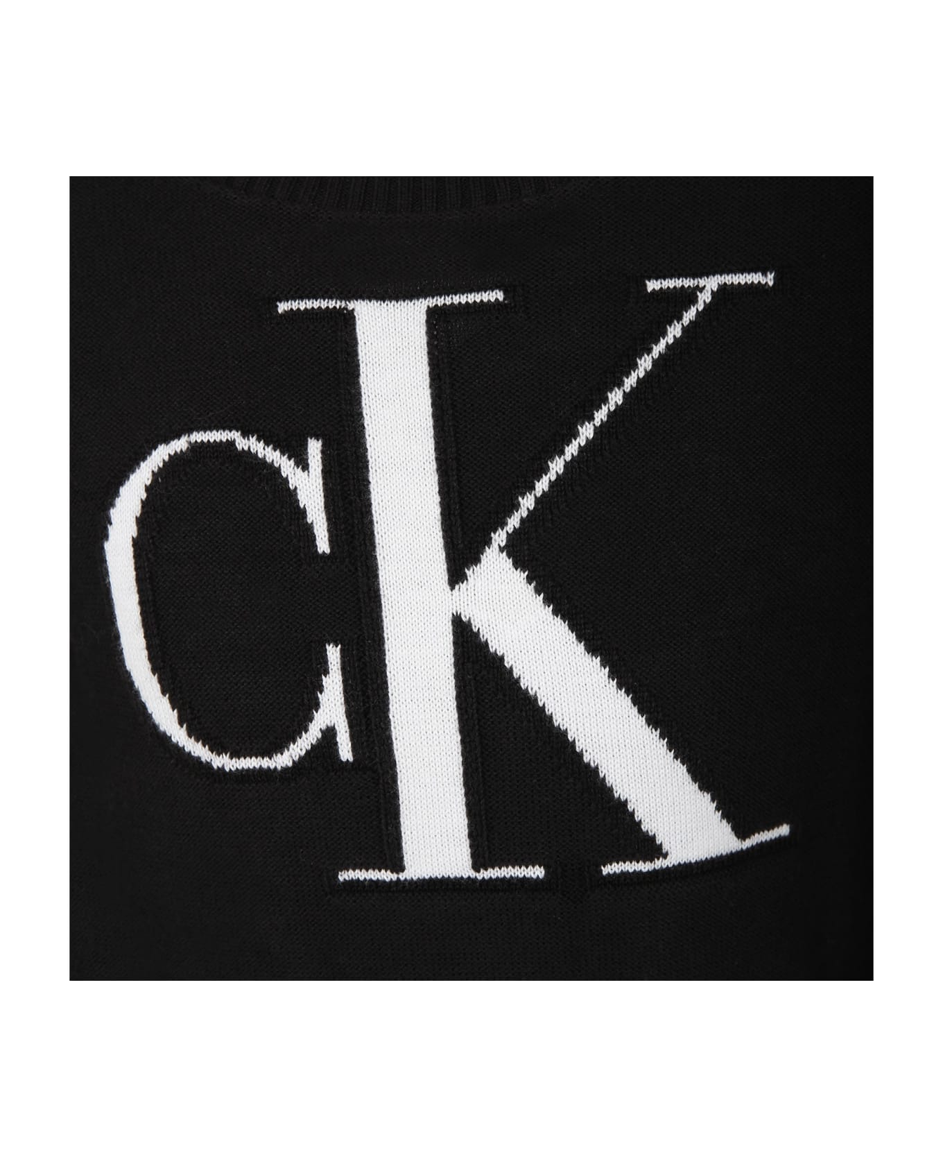 Calvin Klein Black Sweater For Boy With Logo - Black